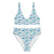 Blue Watercolor Dinos - Women's Dinosaur Bikini