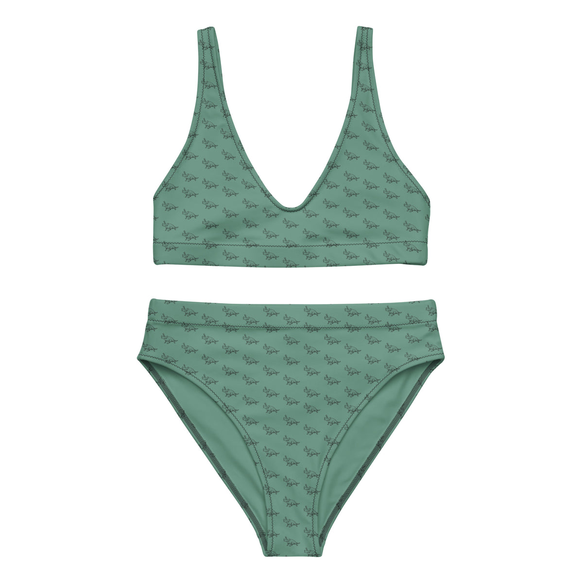 Green Stegosaurus - Women&#39;s Dinosaur Bikini