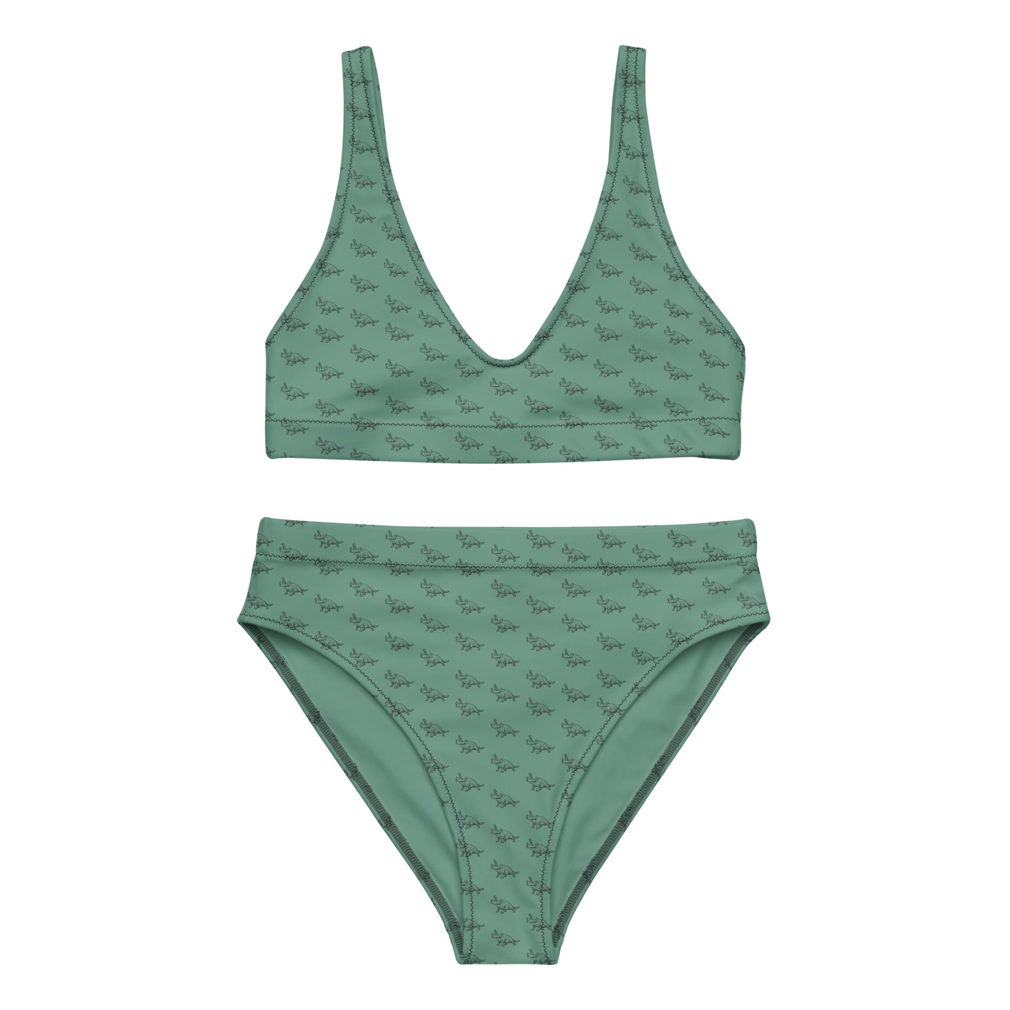 Green Stegosaurus - Women's Dinosaur Bikini