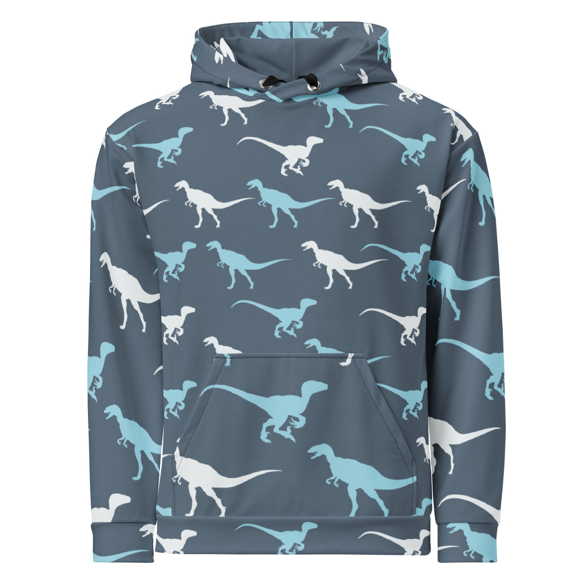 Blue and White Raptors - Dinosaur Hoodie