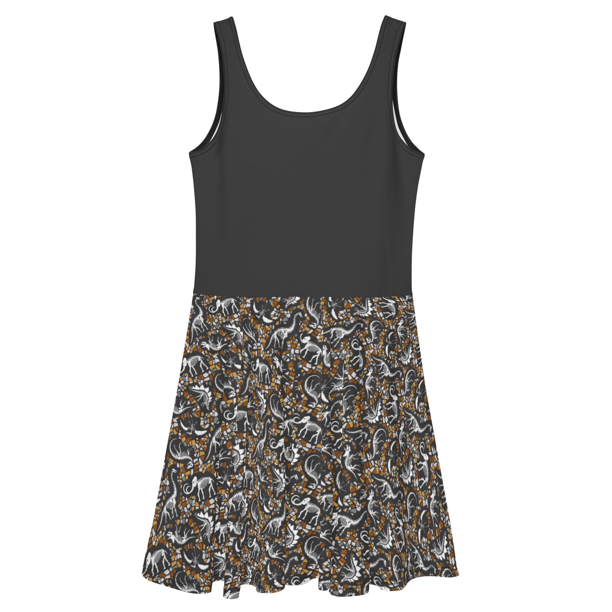 dinosaur skater dress Tropical Dinosaur Twirl Dress with Pockets