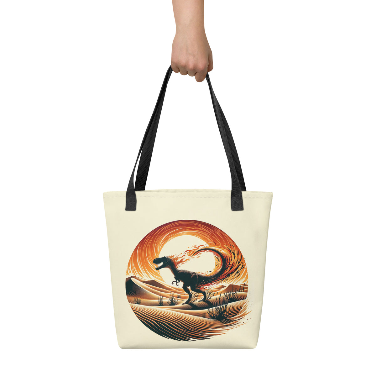 Flaming Staurikosaurus - Dinosaur Tote Bag