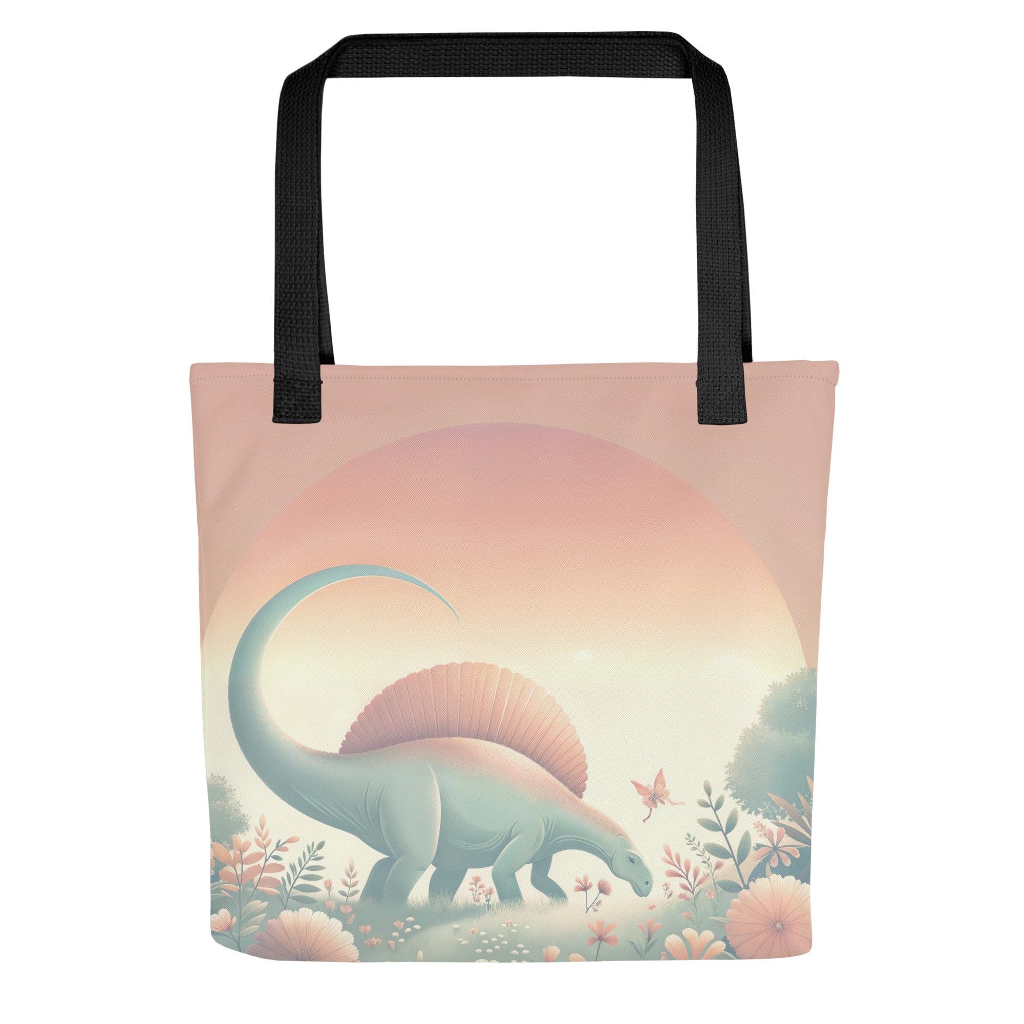 Pastel Sunrise - Dinosaur Tote Bag