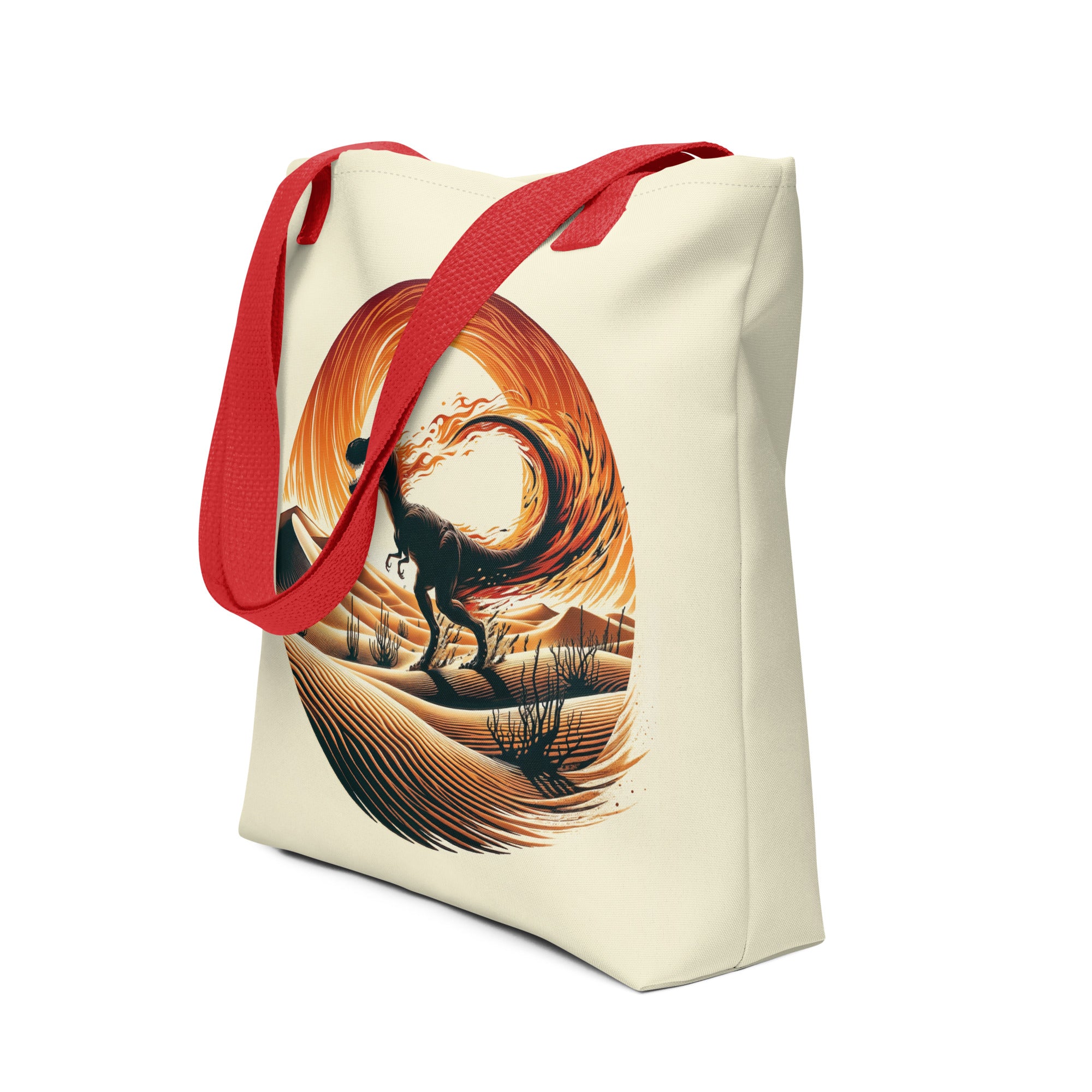 Flaming Staurikosaurus - Dinosaur Tote Bag