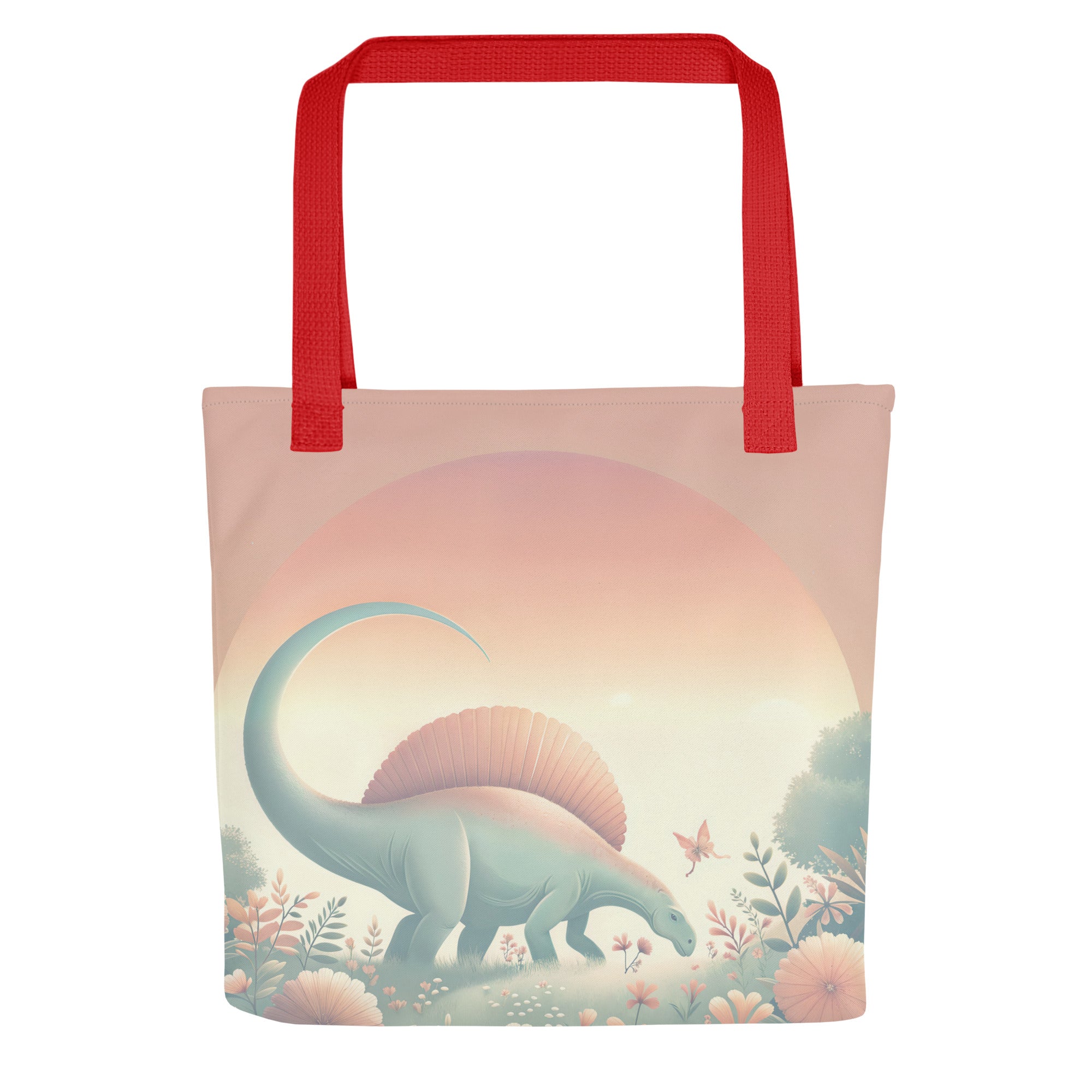 Pastel Sunrise - Dinosaur Tote Bag