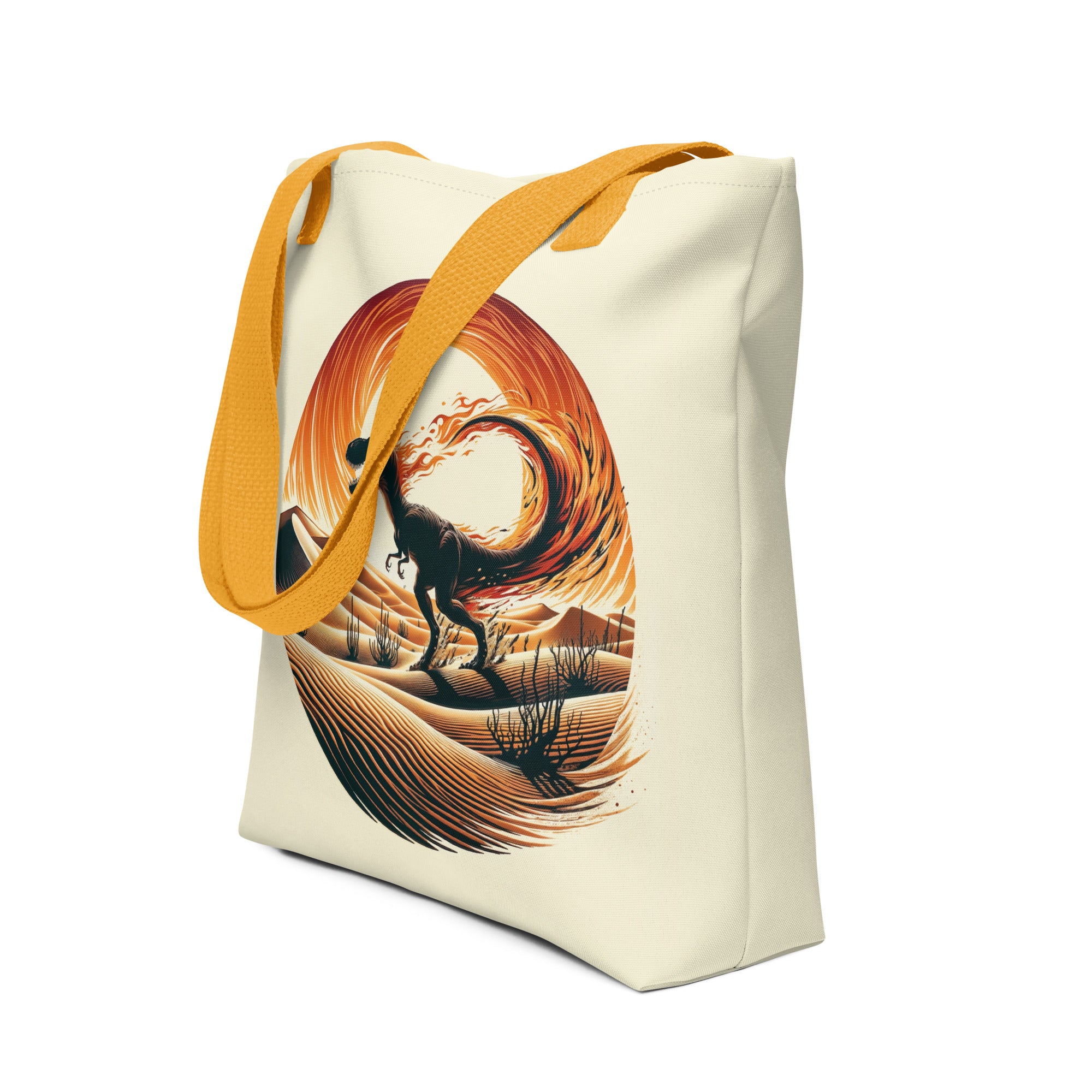 Flaming Staurikosaurus - Dinosaur Tote Bag