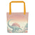 Pastel Sunrise - Dinosaur Tote Bag