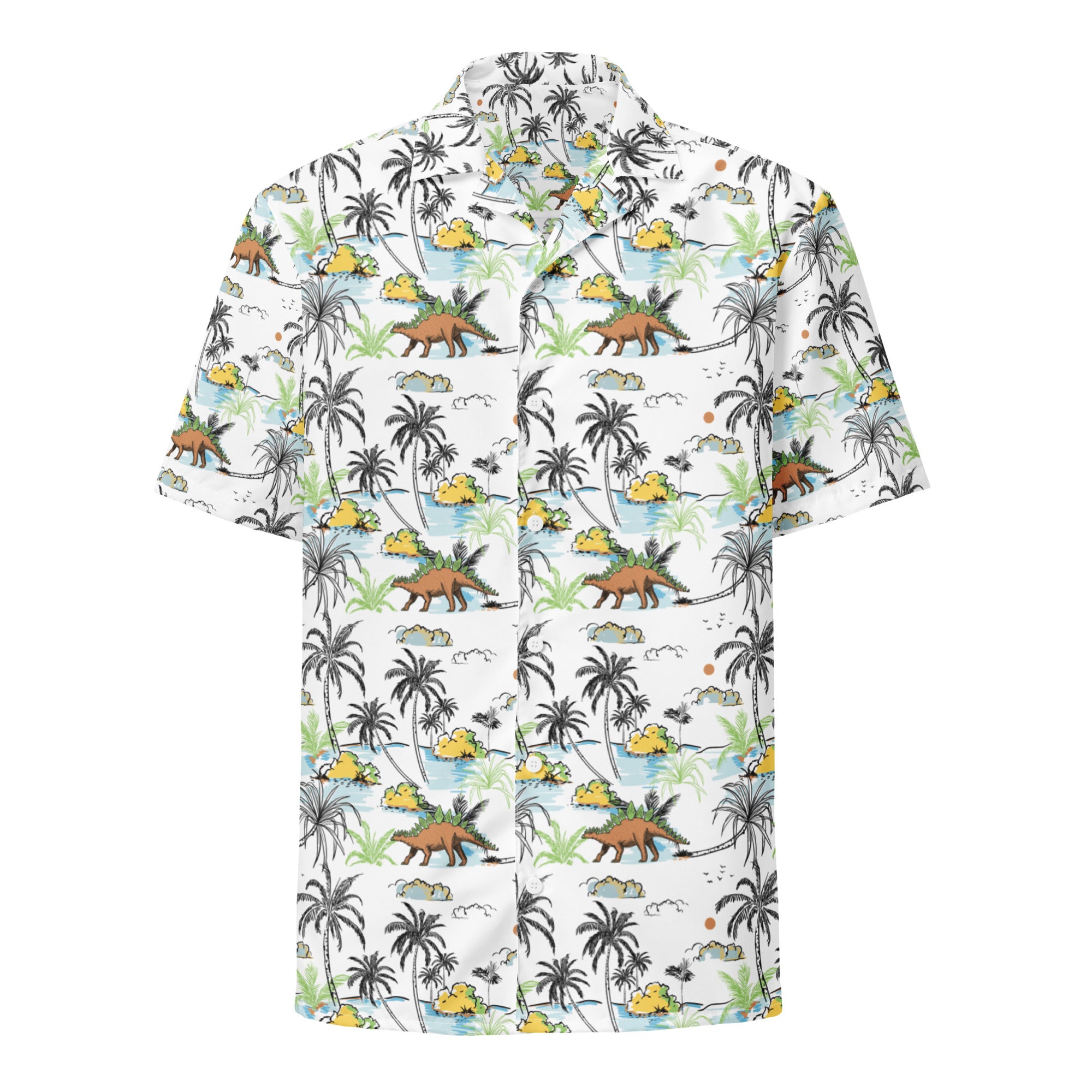 Beach Stegosaurus - Dinosaur Hawaiian Shirt