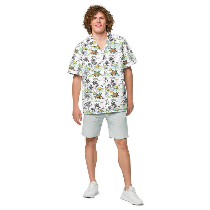Beach Stegosaurus - Dinosaur Hawaiian Shirt