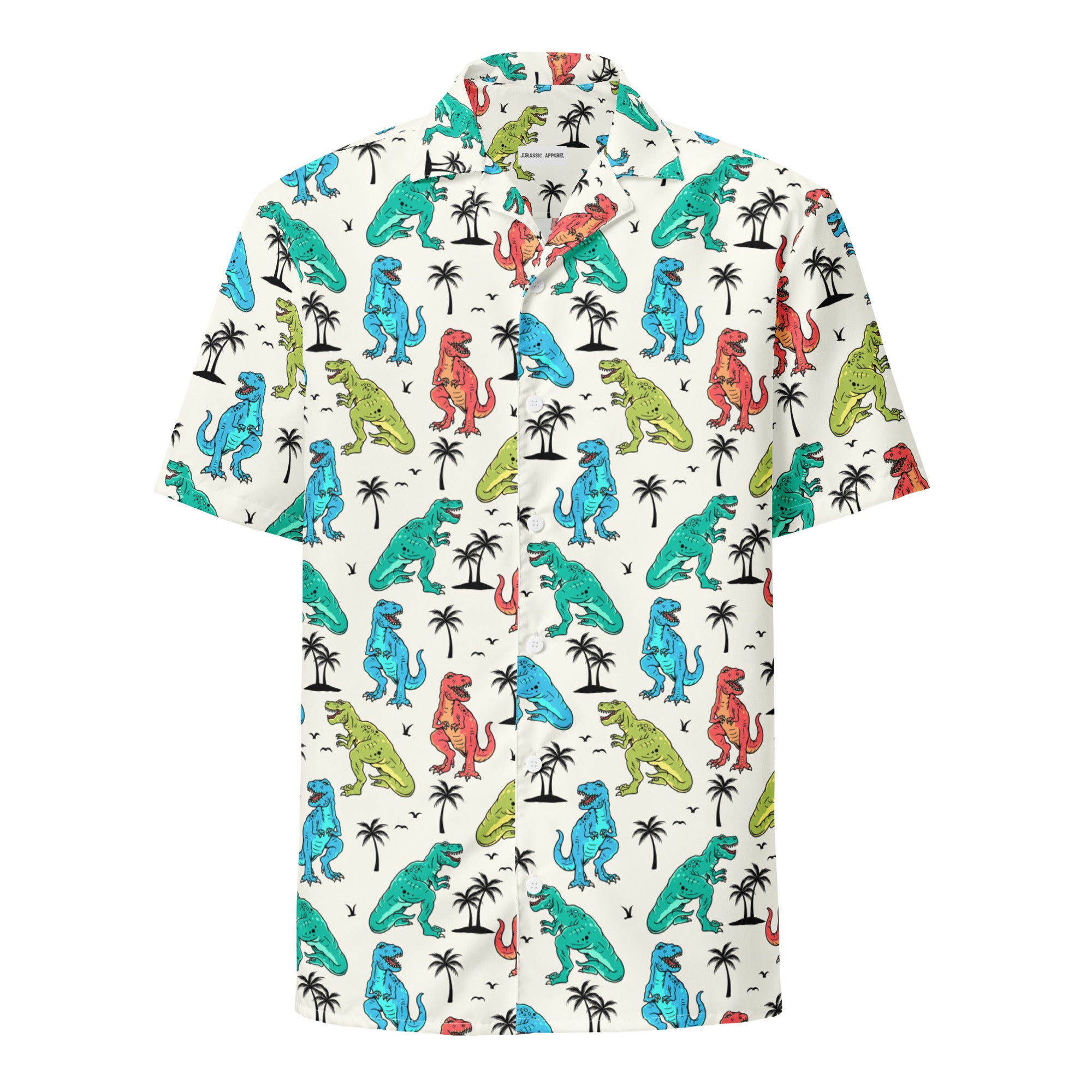 T-Rex Vacation - Hawaiian Dinosaur Shirt