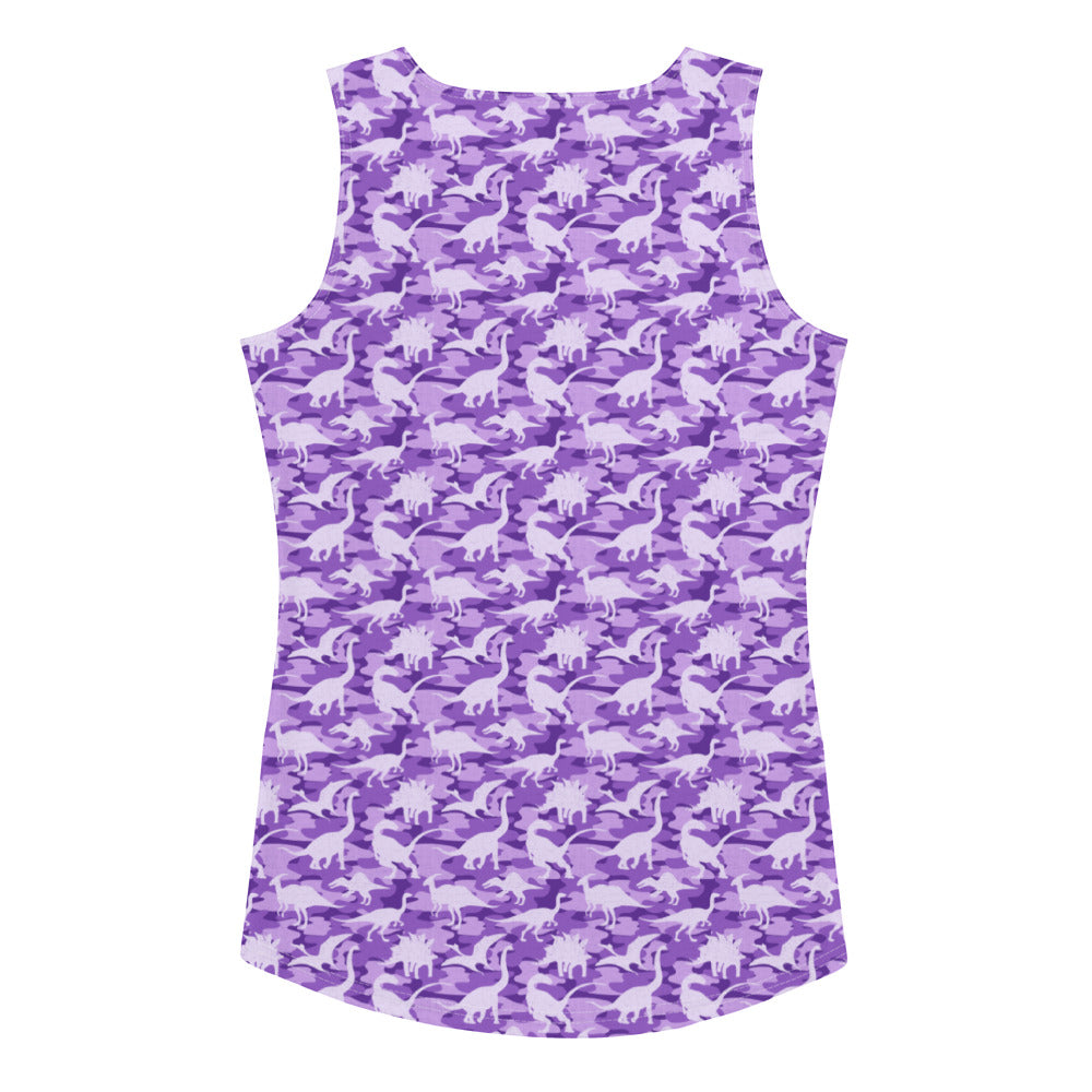 Purple Camo - Women&#39;s Dinosaur Tank Top