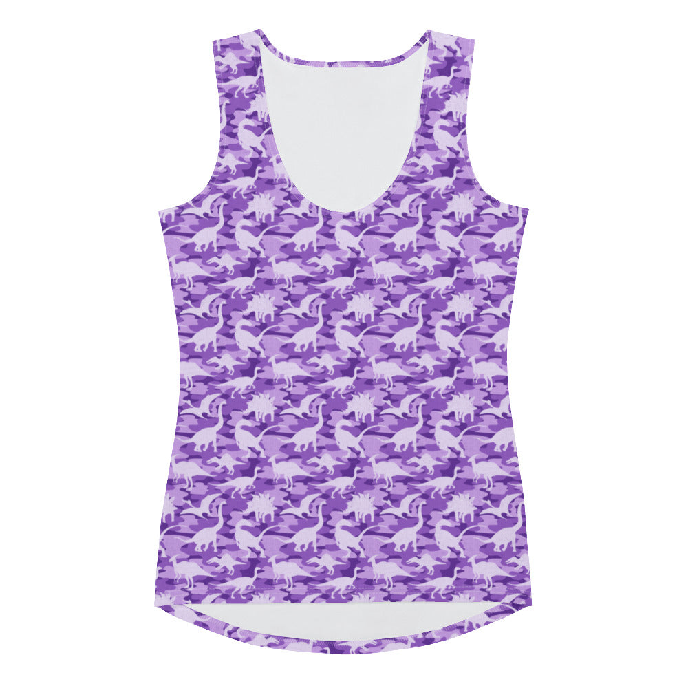 Purple Camo - Women's Dinosaur Tank Top