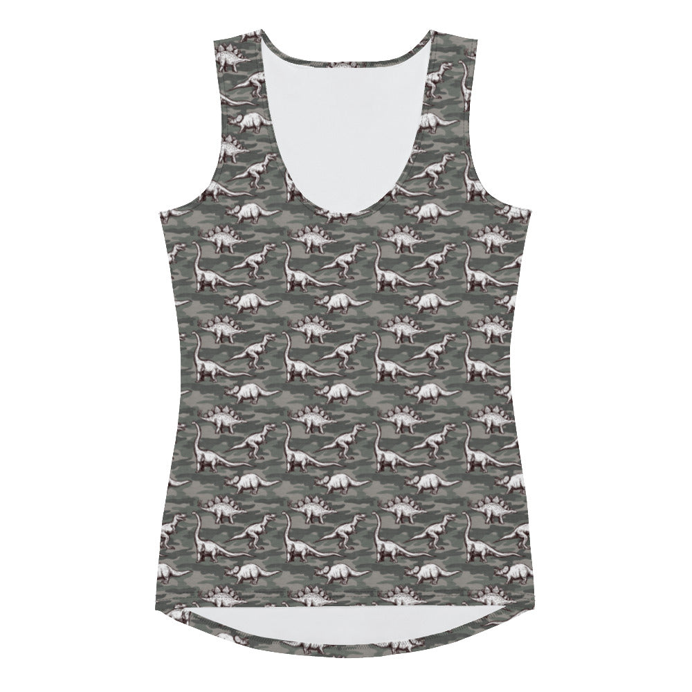 Camo Stencils - Women&#39;s Dinosaur Tank Top