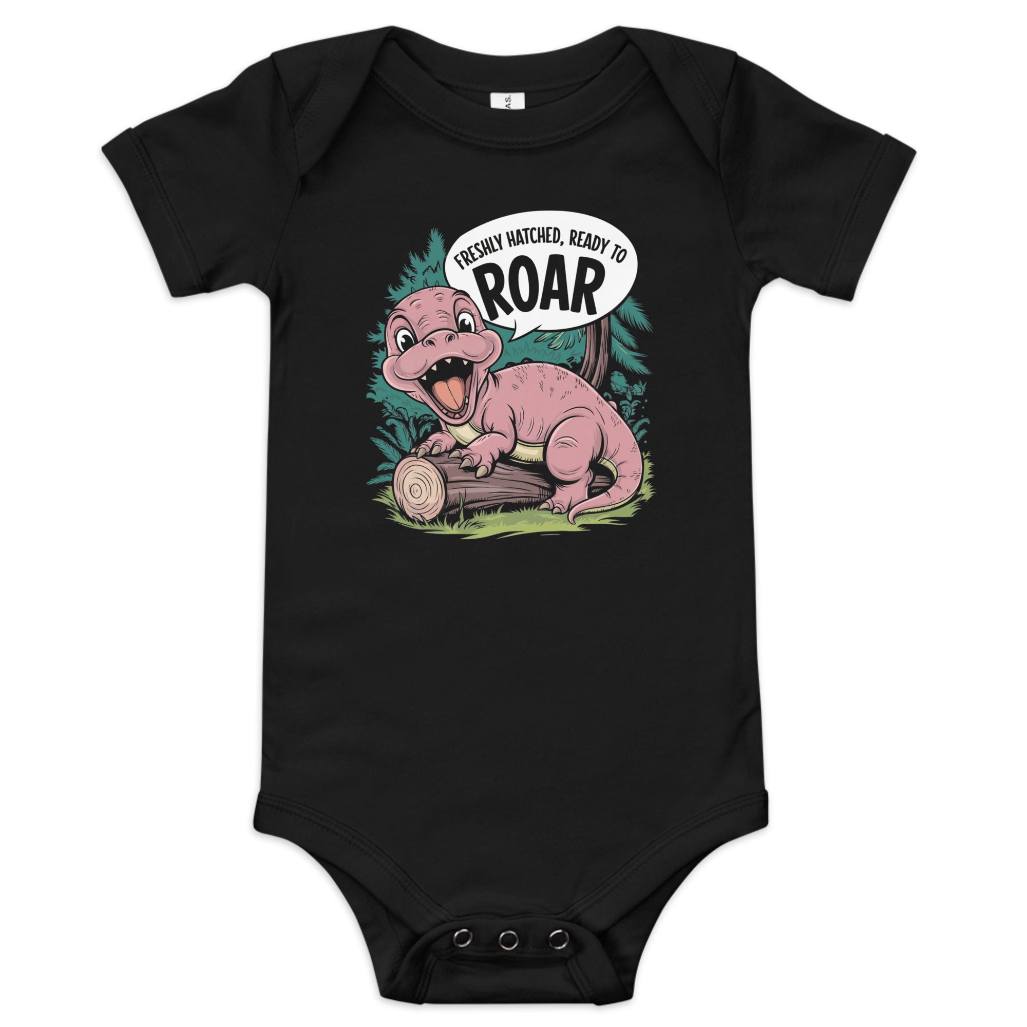 Freshly Hatched, Ready to Roar - Dinosaur Baby Bodysuit