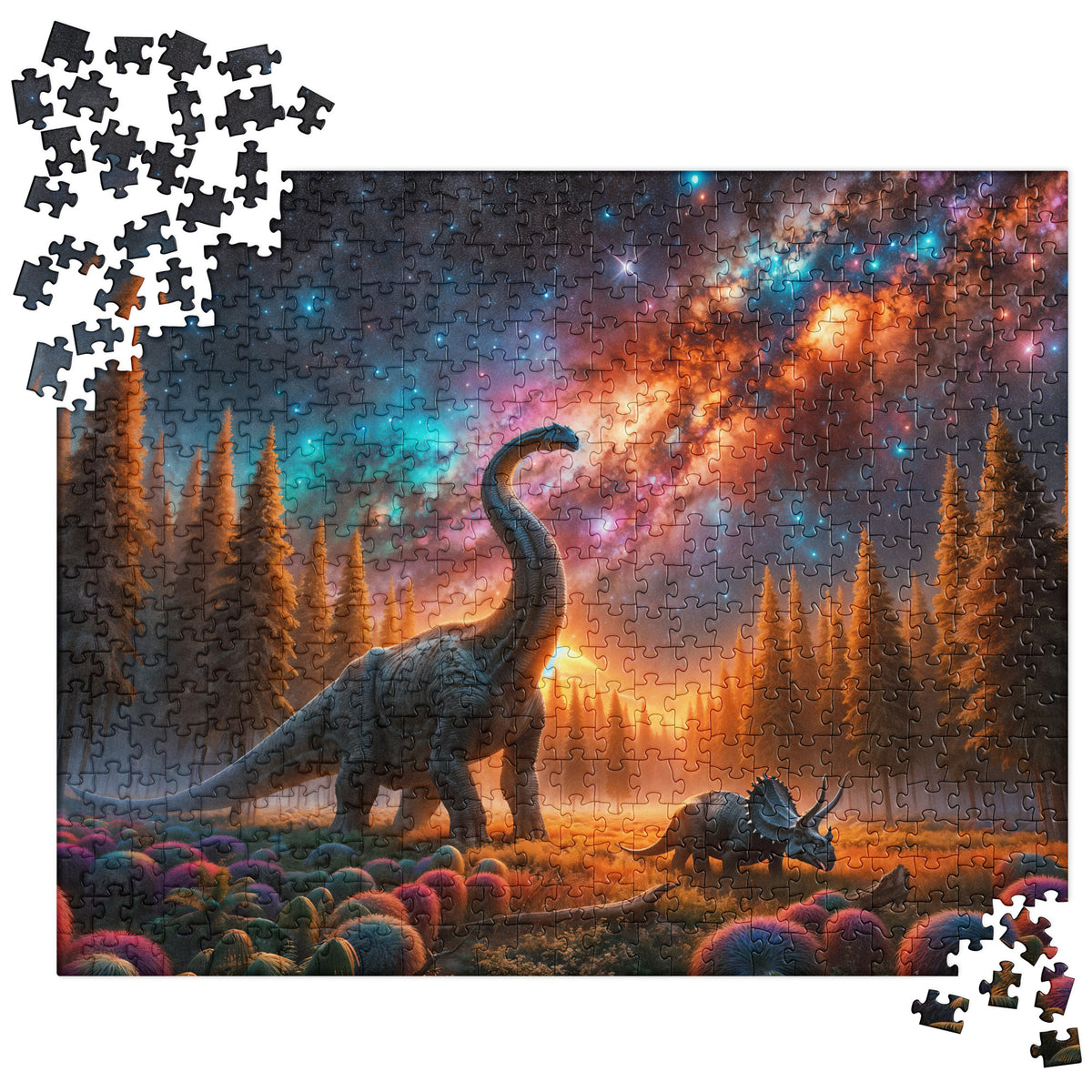 Galactic Brachiosaurus - Dinosaur Puzzle