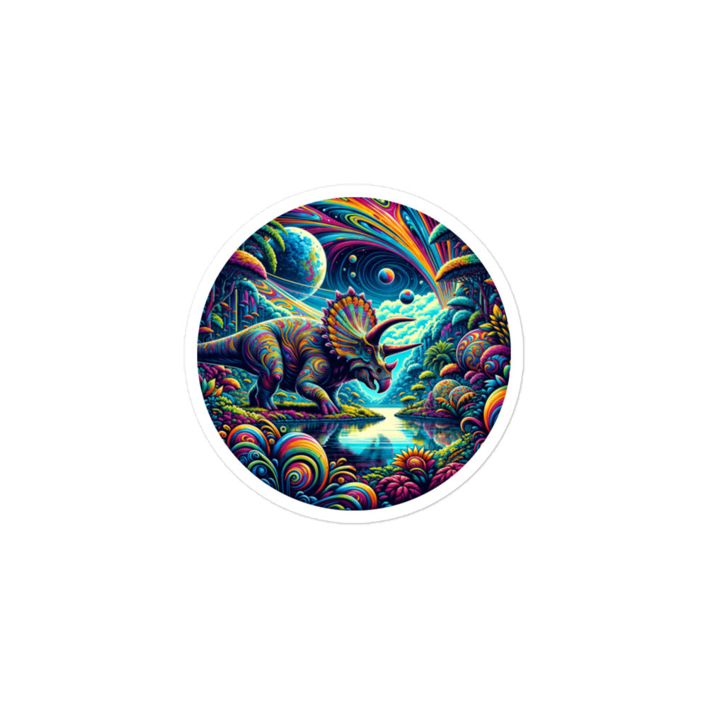 Psychedelic &#39;Tops - Dinosaur Sticker