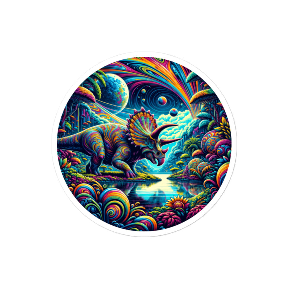 Psychedelic &#39;Tops - Dinosaur Sticker