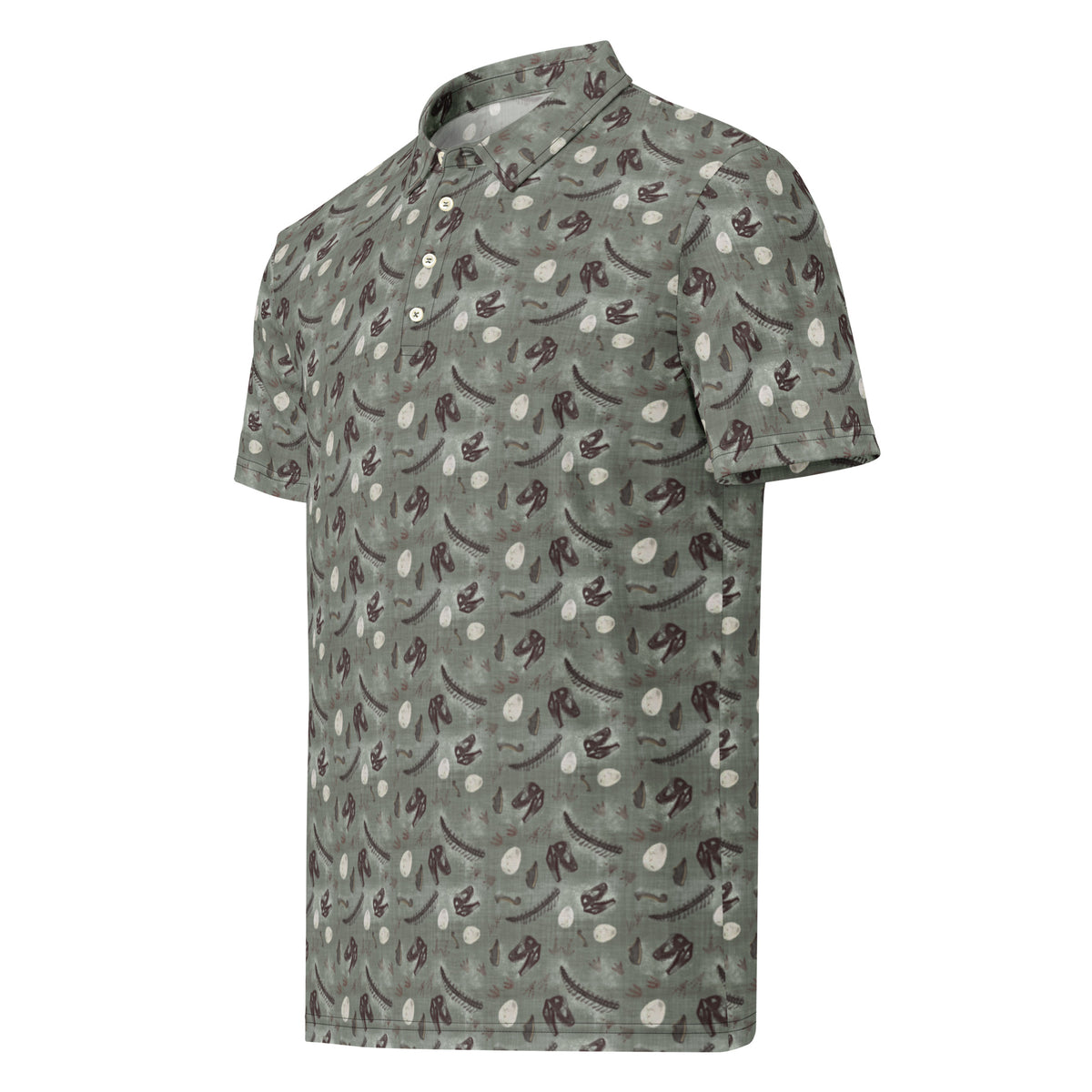 Prehistoric Fossils - Dinosaur Slim Fit Polo