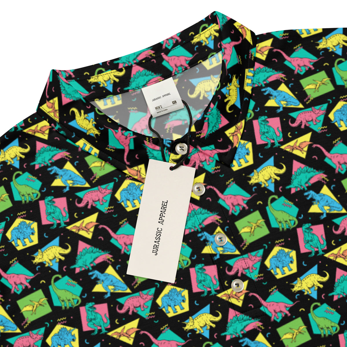 90&#39;s Dinos - Dinosaur Slim Fit Polo