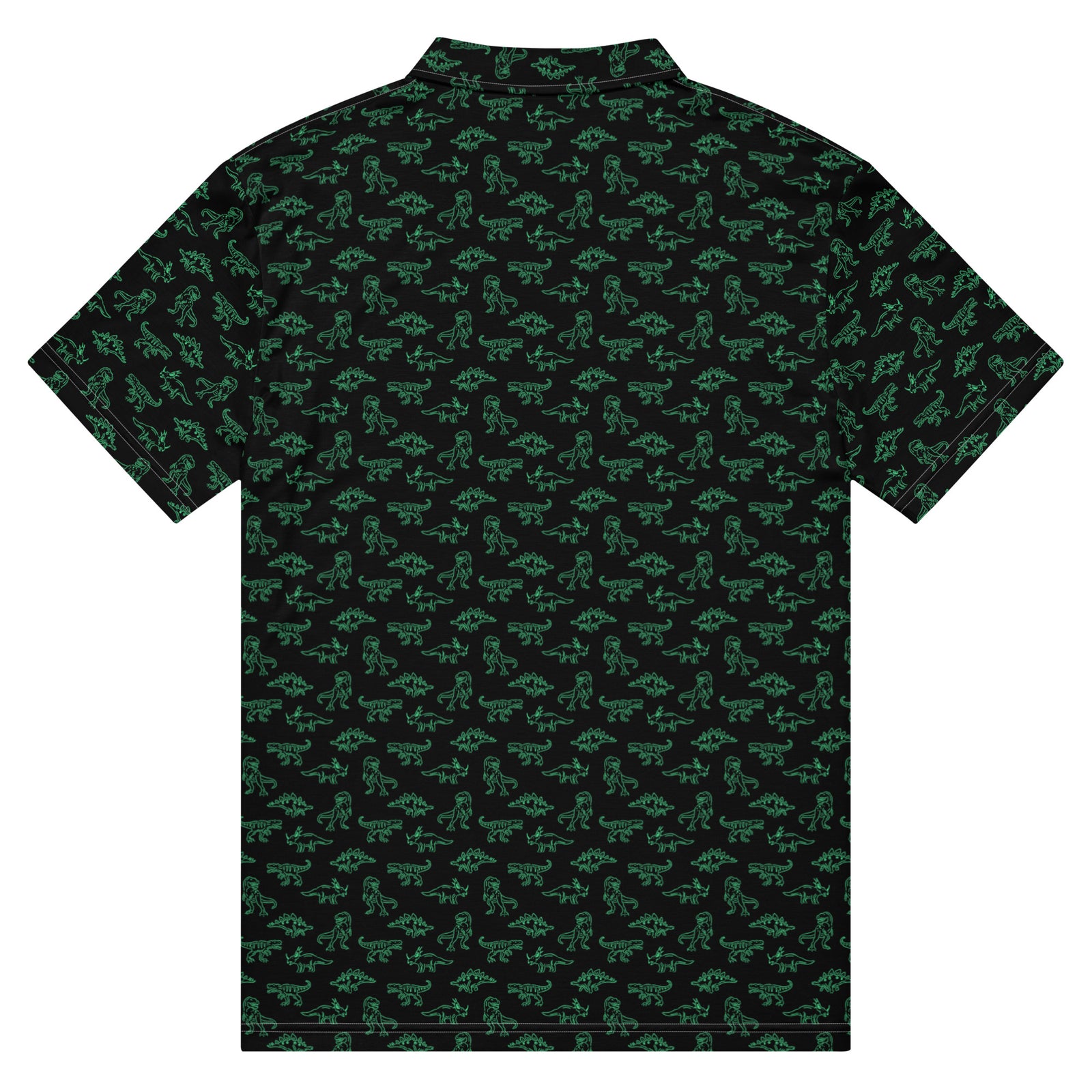 Neon Dinos - Men's Dinosaur Slim Fit Polo