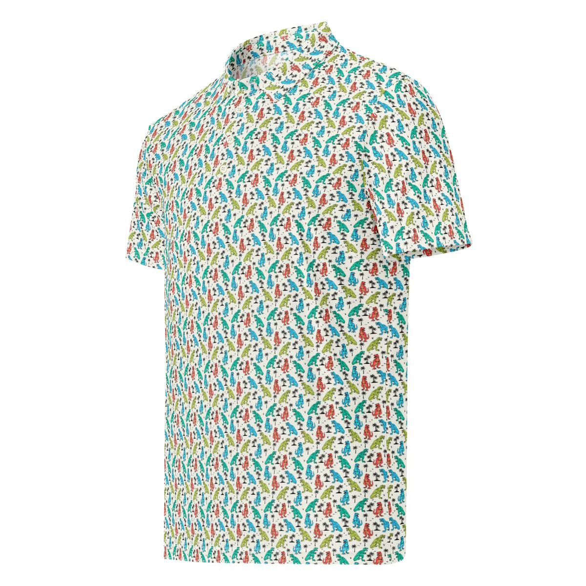 T-Rex Vacation - Dinosaur Slim Fit Polo