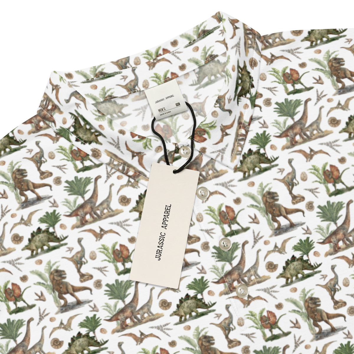 Realistic Dinos - Dinosaur Slim Fit Polo