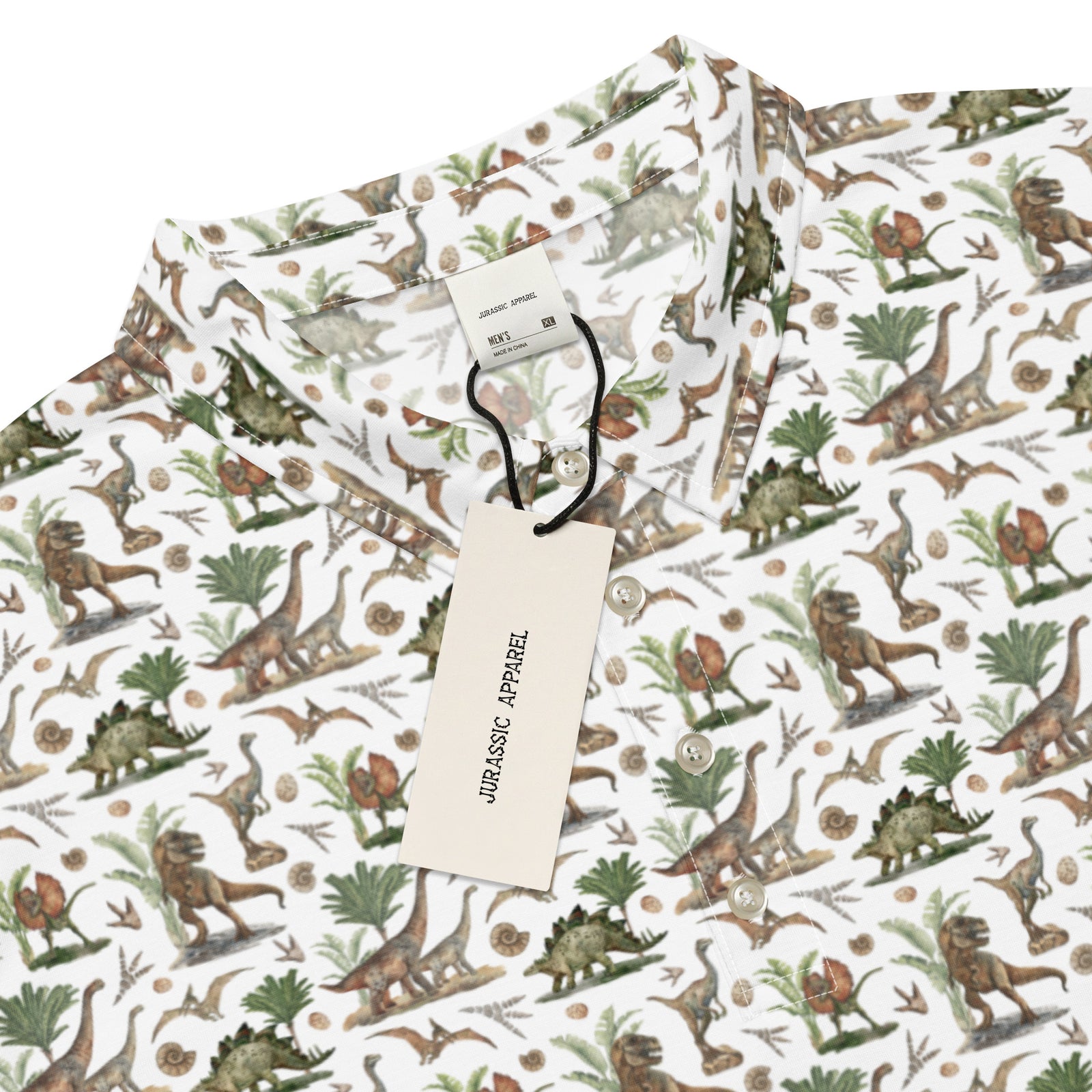 Realistic Dinos - Dinosaur Slim Fit Polo