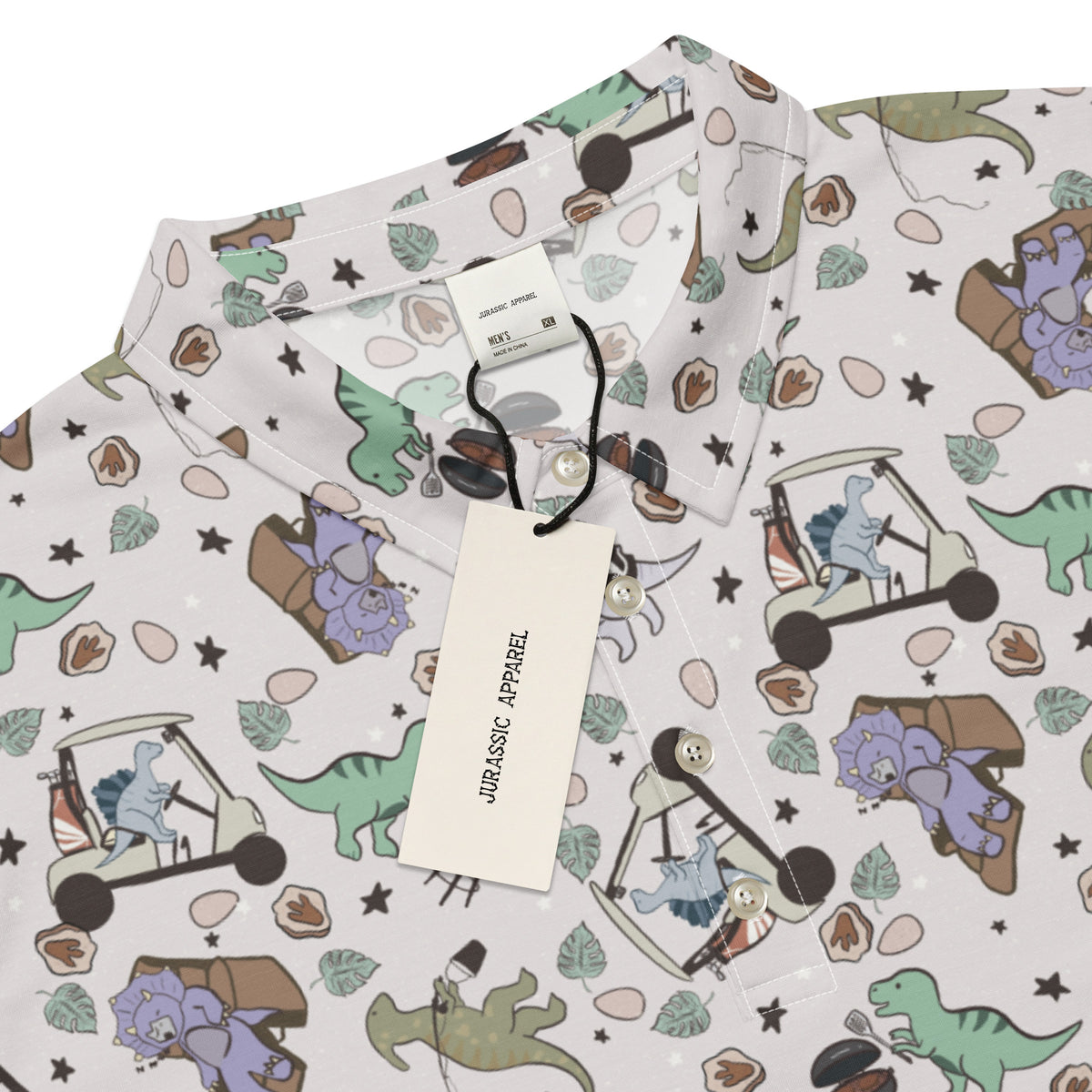 Dino Dad - Dinosaur Slim Fit Polo
