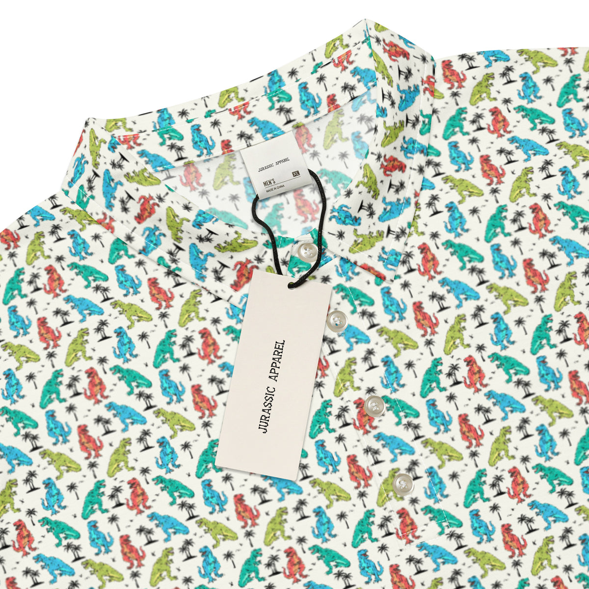 T-Rex Vacation - Dinosaur Slim Fit Polo
