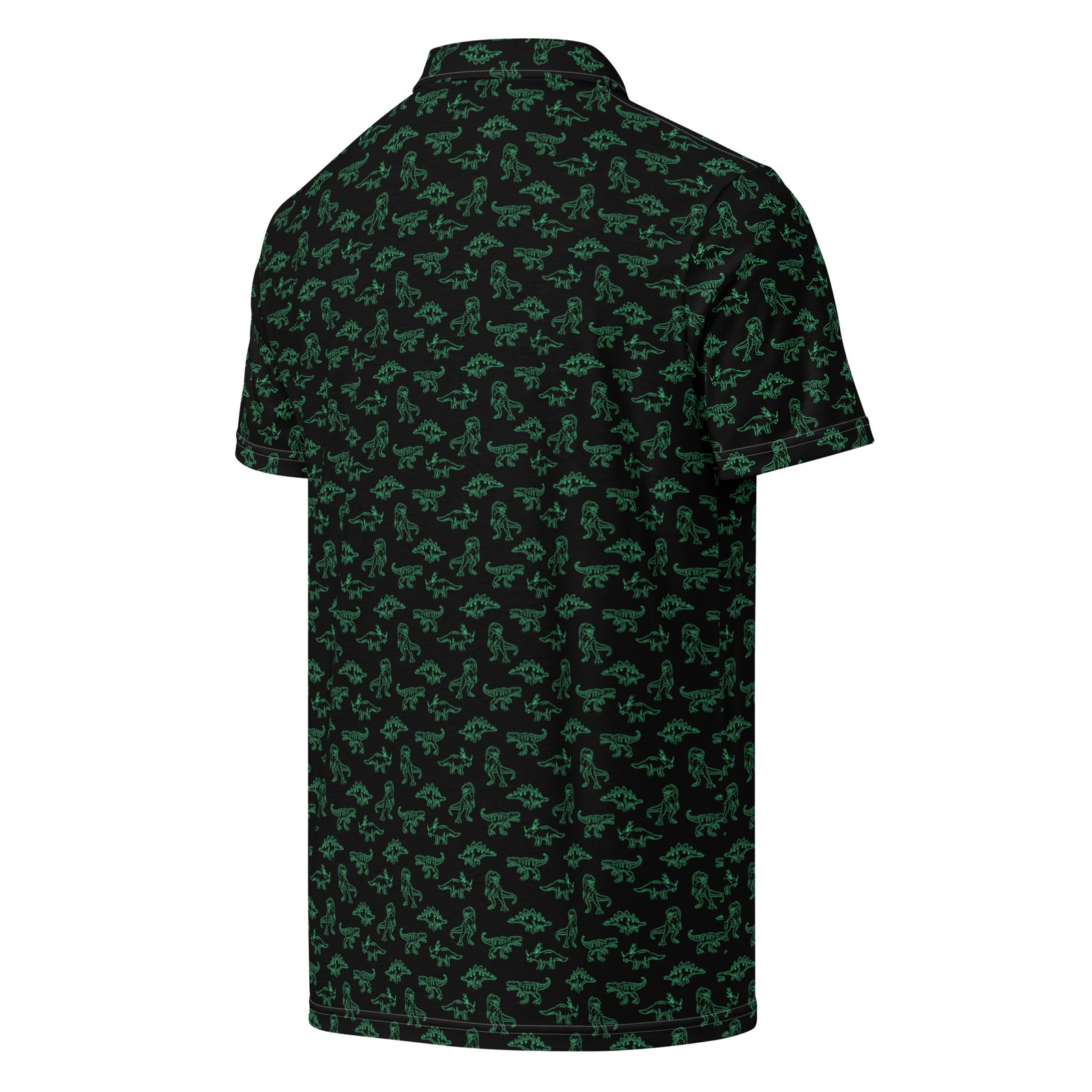 Neon Dinos - Men's Dinosaur Slim Fit Polo