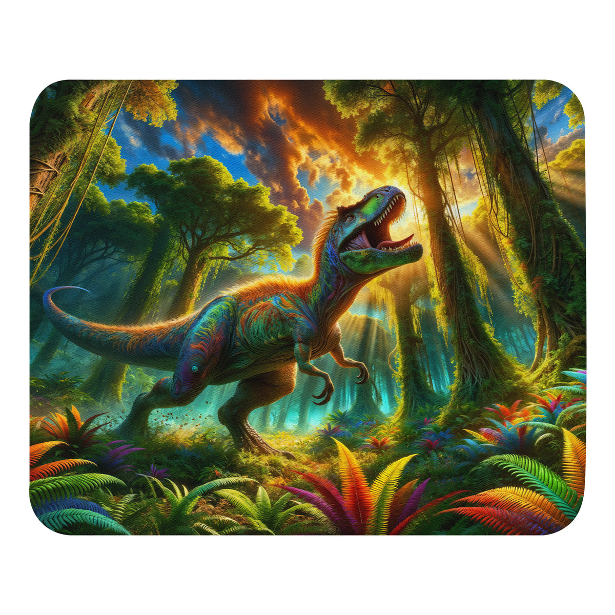 Sunny Morning - Dinosaur Mouse Pad