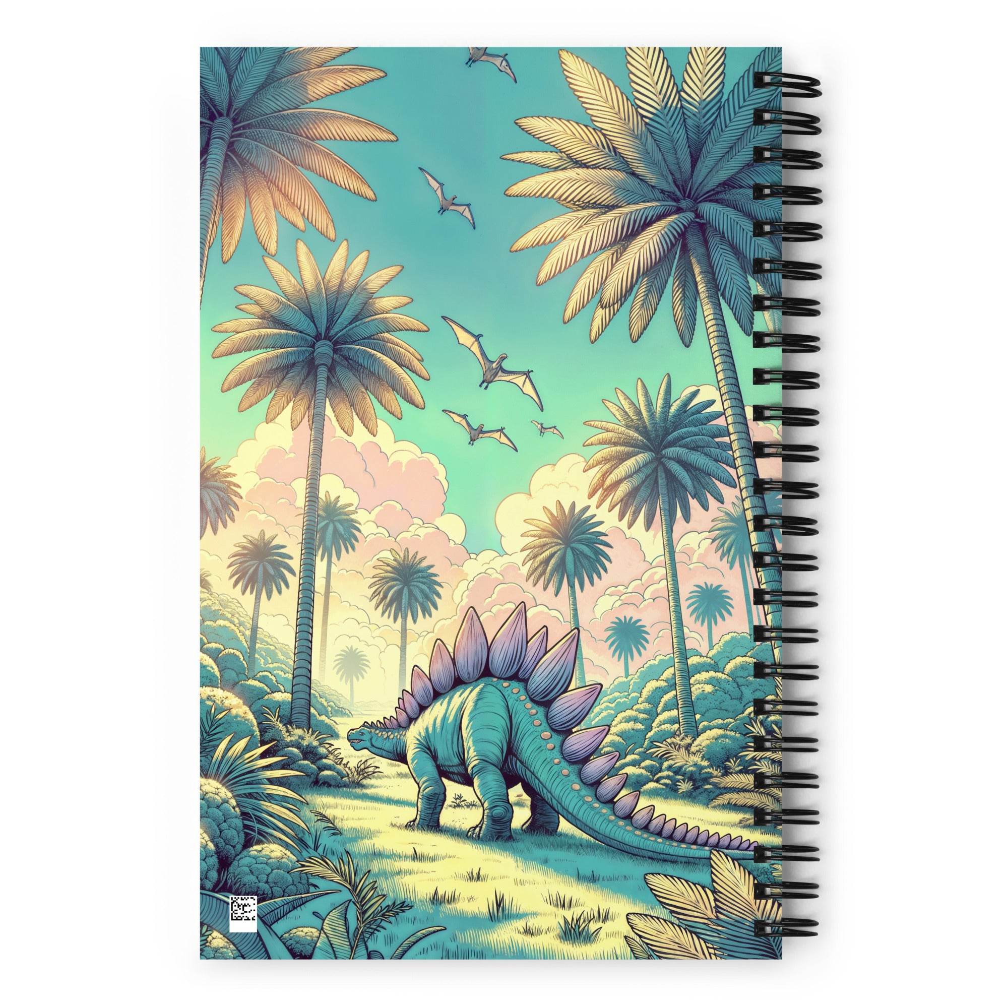 Serene Stegosaurus - Dinosaur Spiral notebook