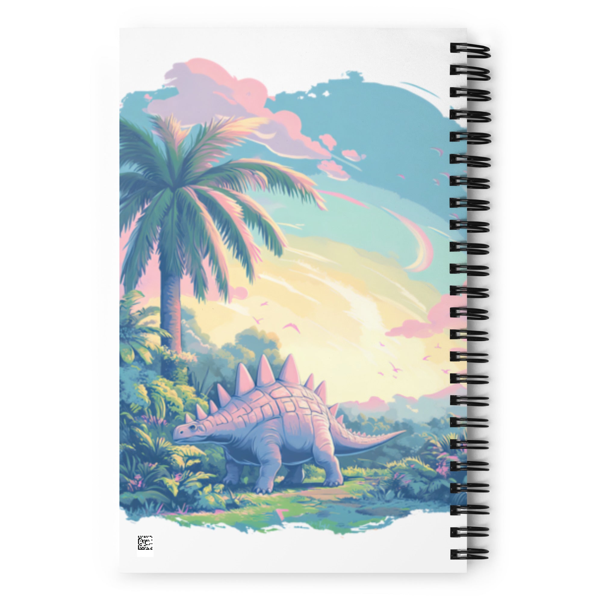 Serene Pastel Stegosaurus - Spiral Notebook