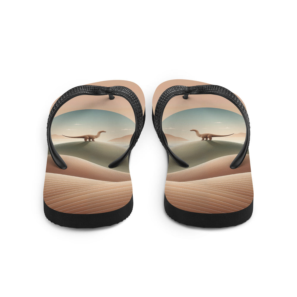 Minimalist Dino - Dinosaur Flip Flops