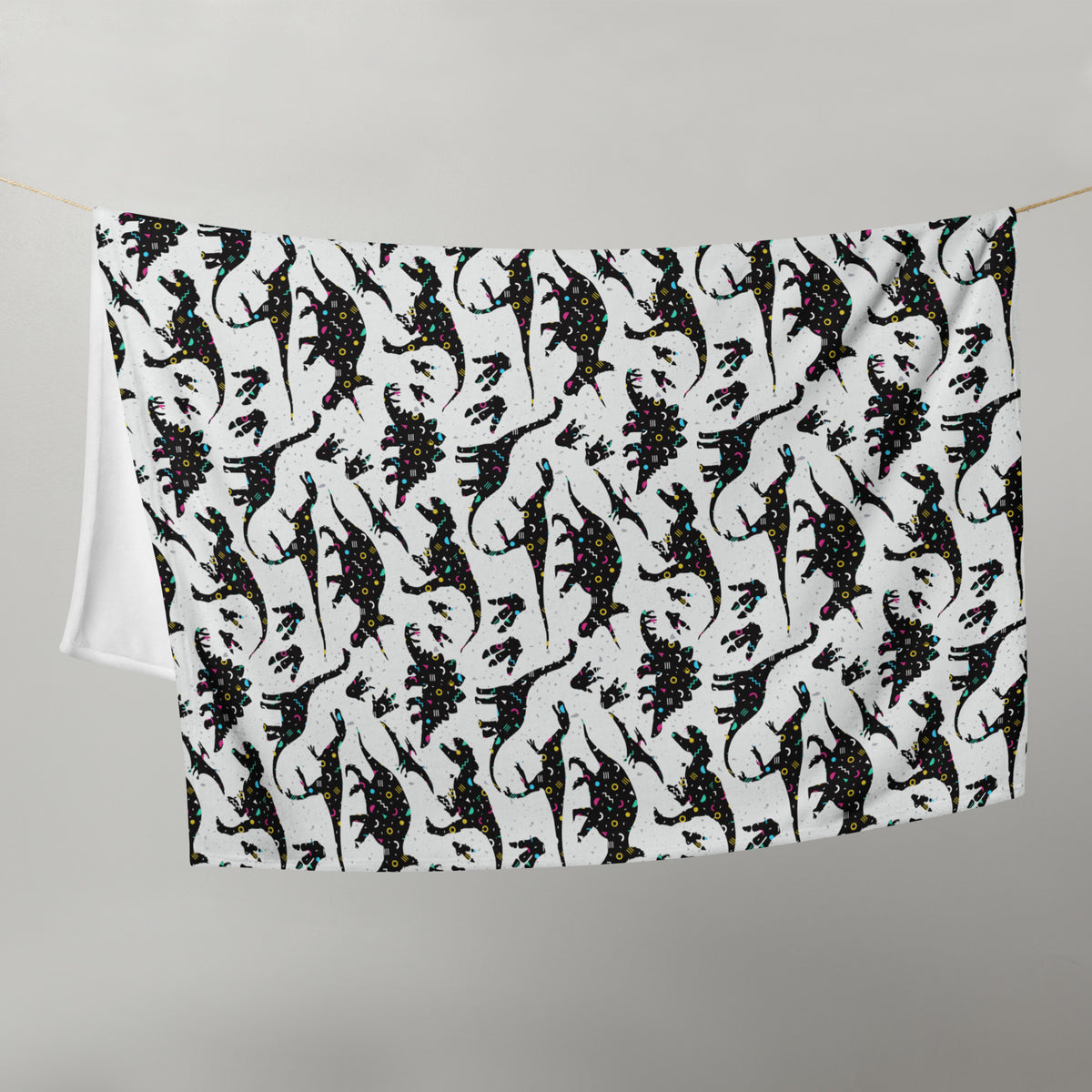 Crazy 90&#39;s - Dinosaur Throw Blanket