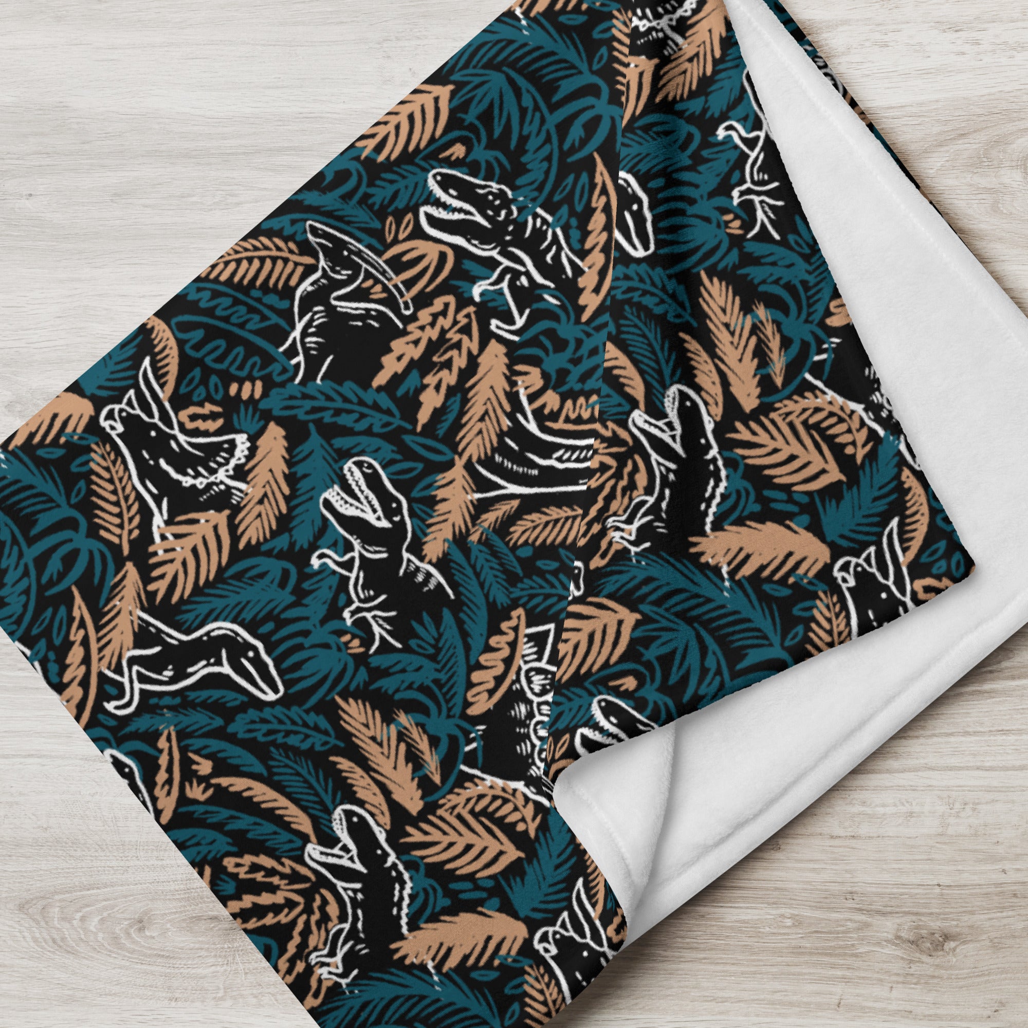 Dino Jungle - Dinosaur Throw Blanket