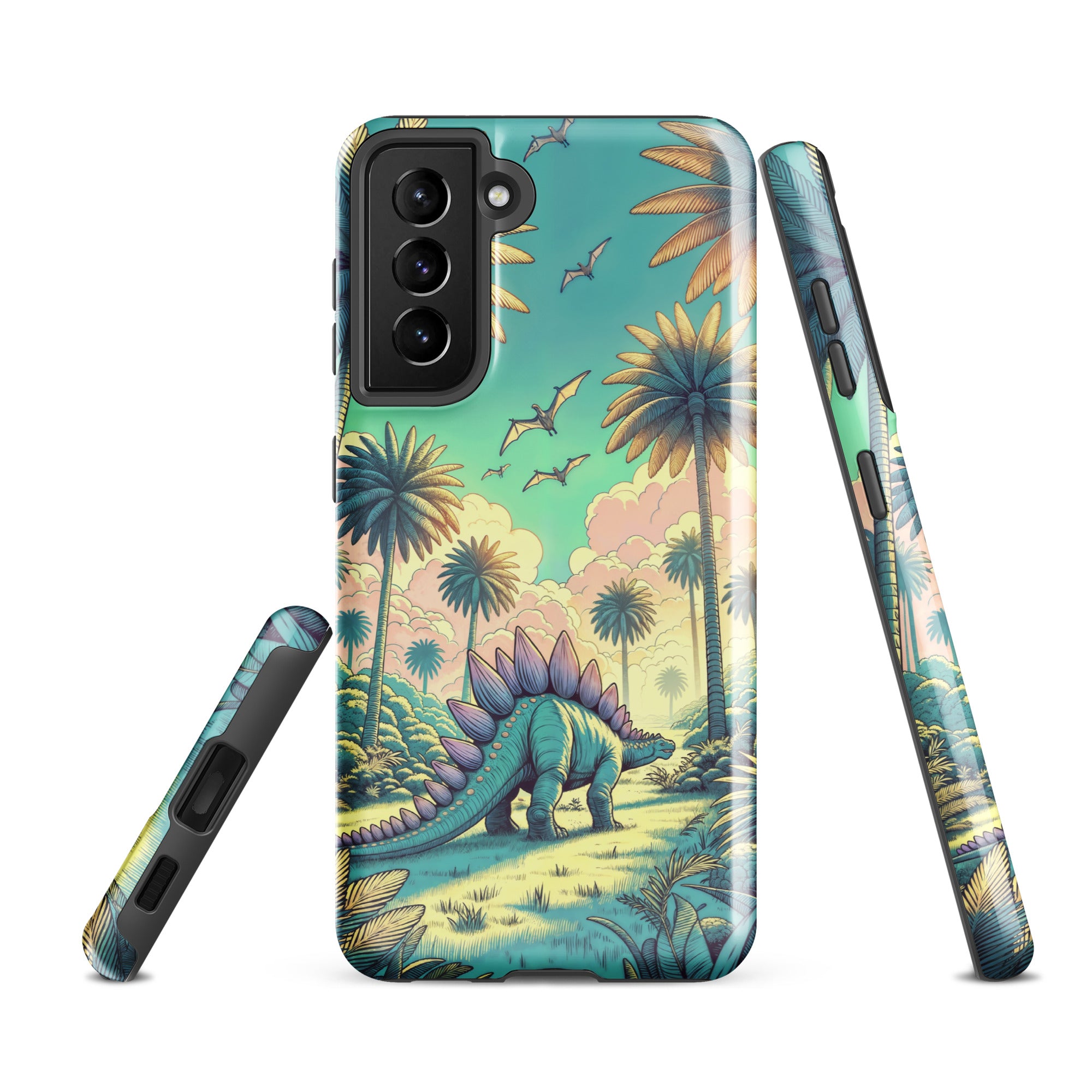 Serene Pastel Stegosaurus - Dinosaur Samsung Case