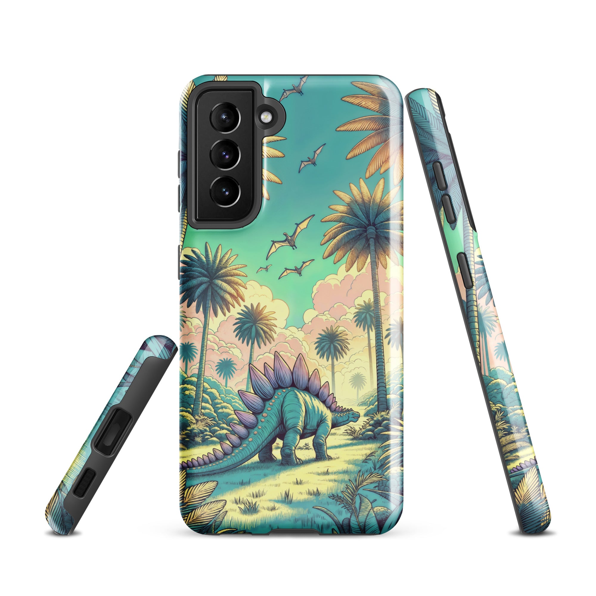 Serene Pastel Stegosaurus - Dinosaur Samsung Case