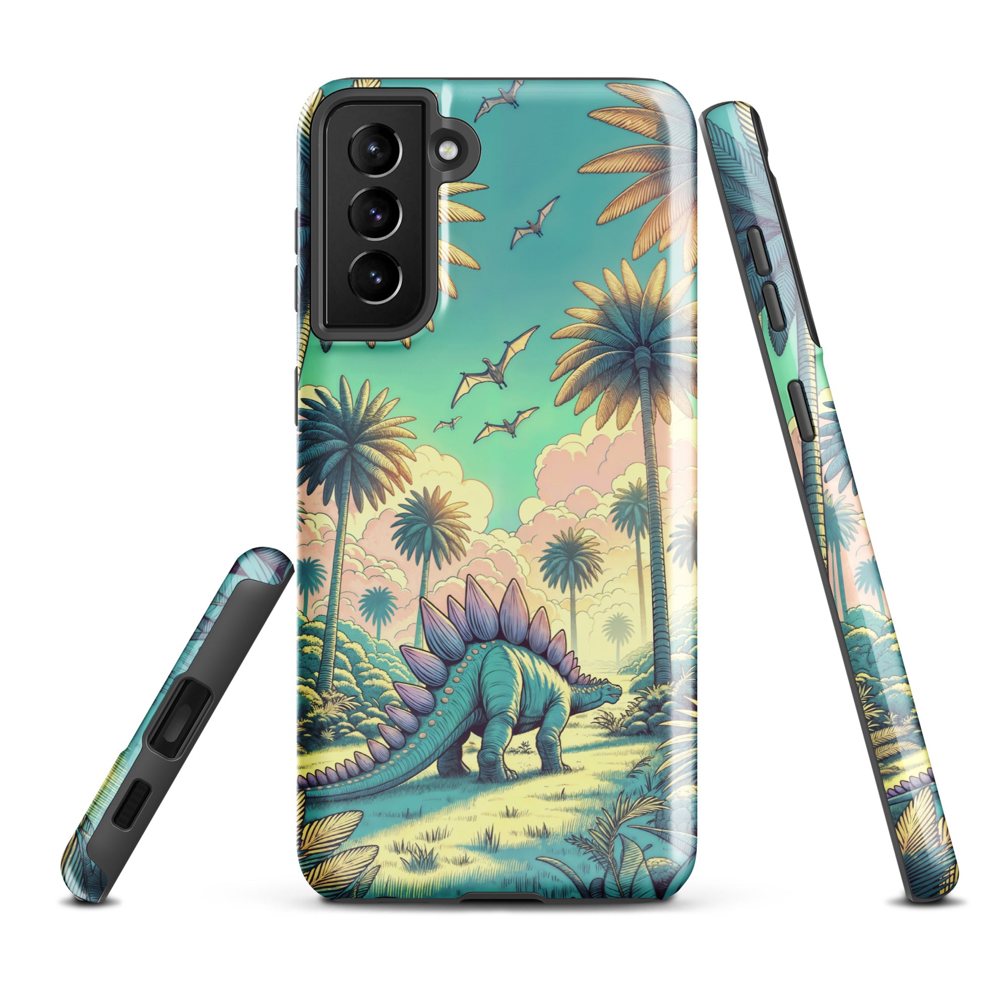 Serene Pastel Stegosaurus - Dinosaur Samsung Case