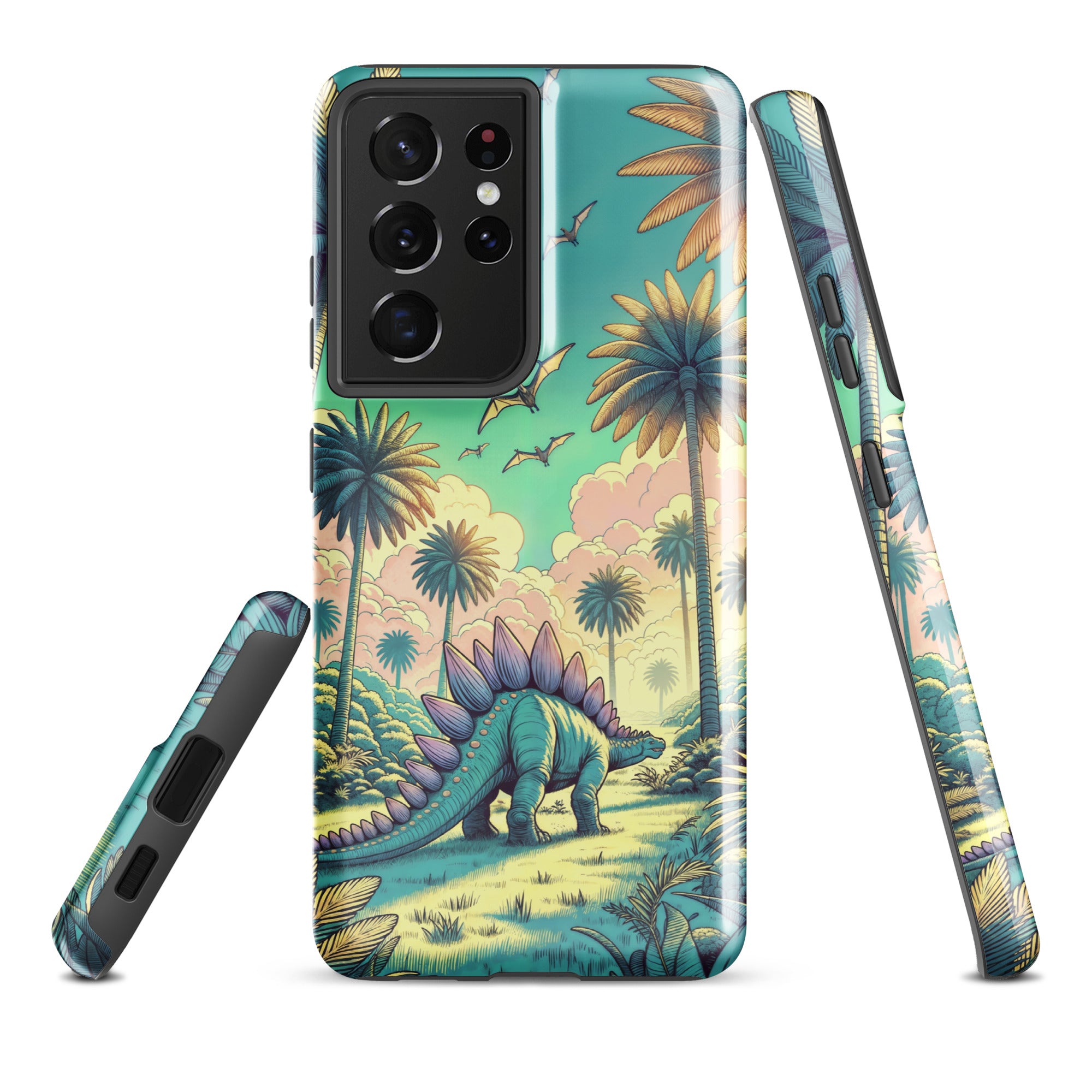 Serene Pastel Stegosaurus - Dinosaur Samsung Case