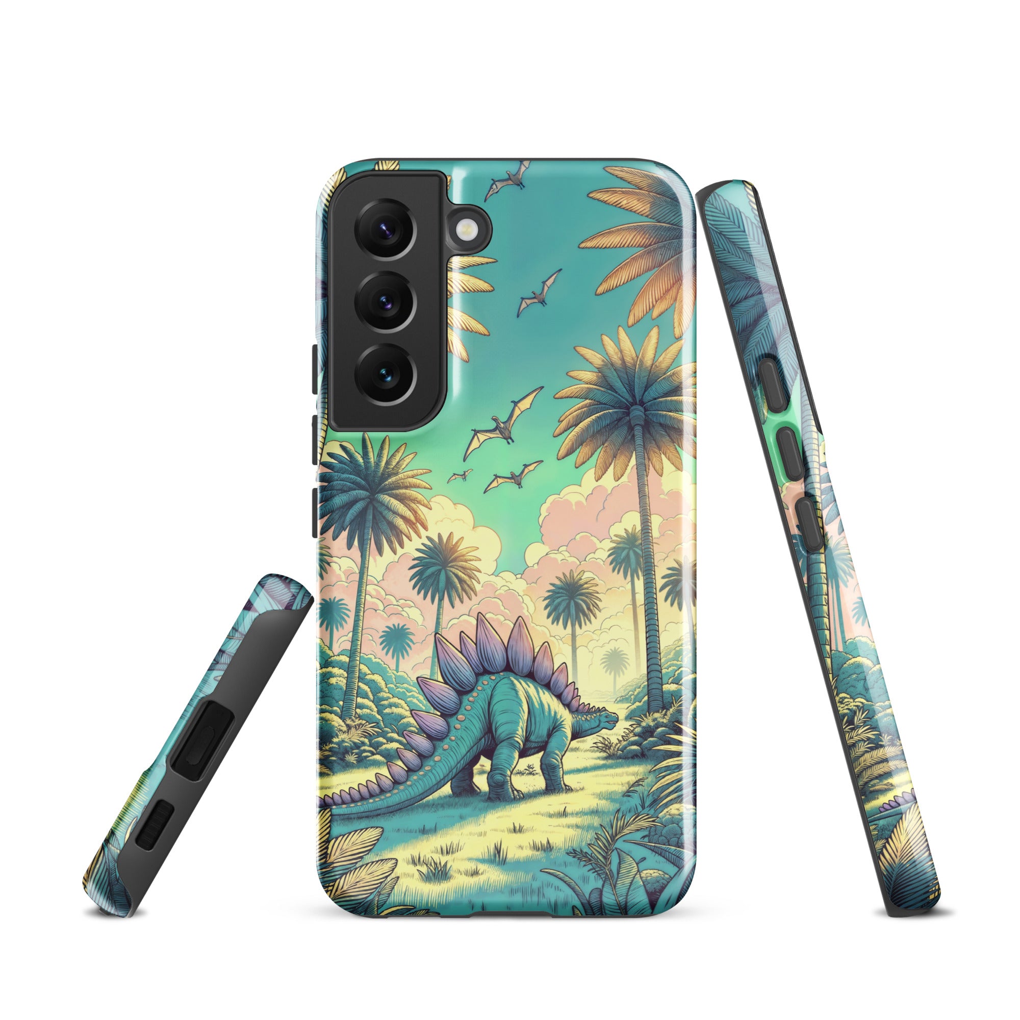 Serene Pastel Stegosaurus - Dinosaur Samsung Case