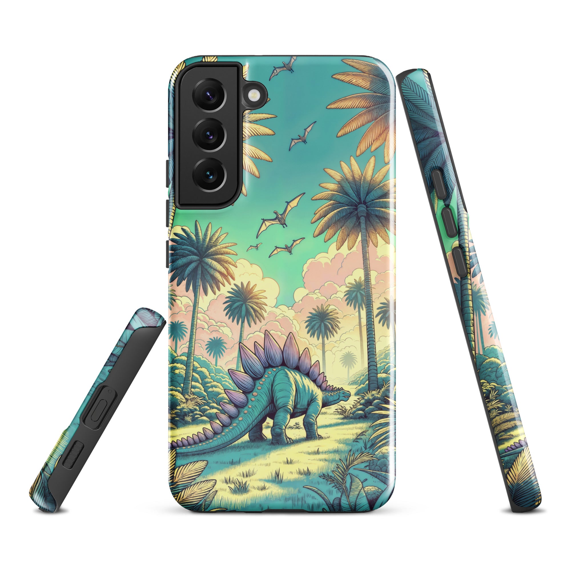 Serene Pastel Stegosaurus - Dinosaur Samsung Case