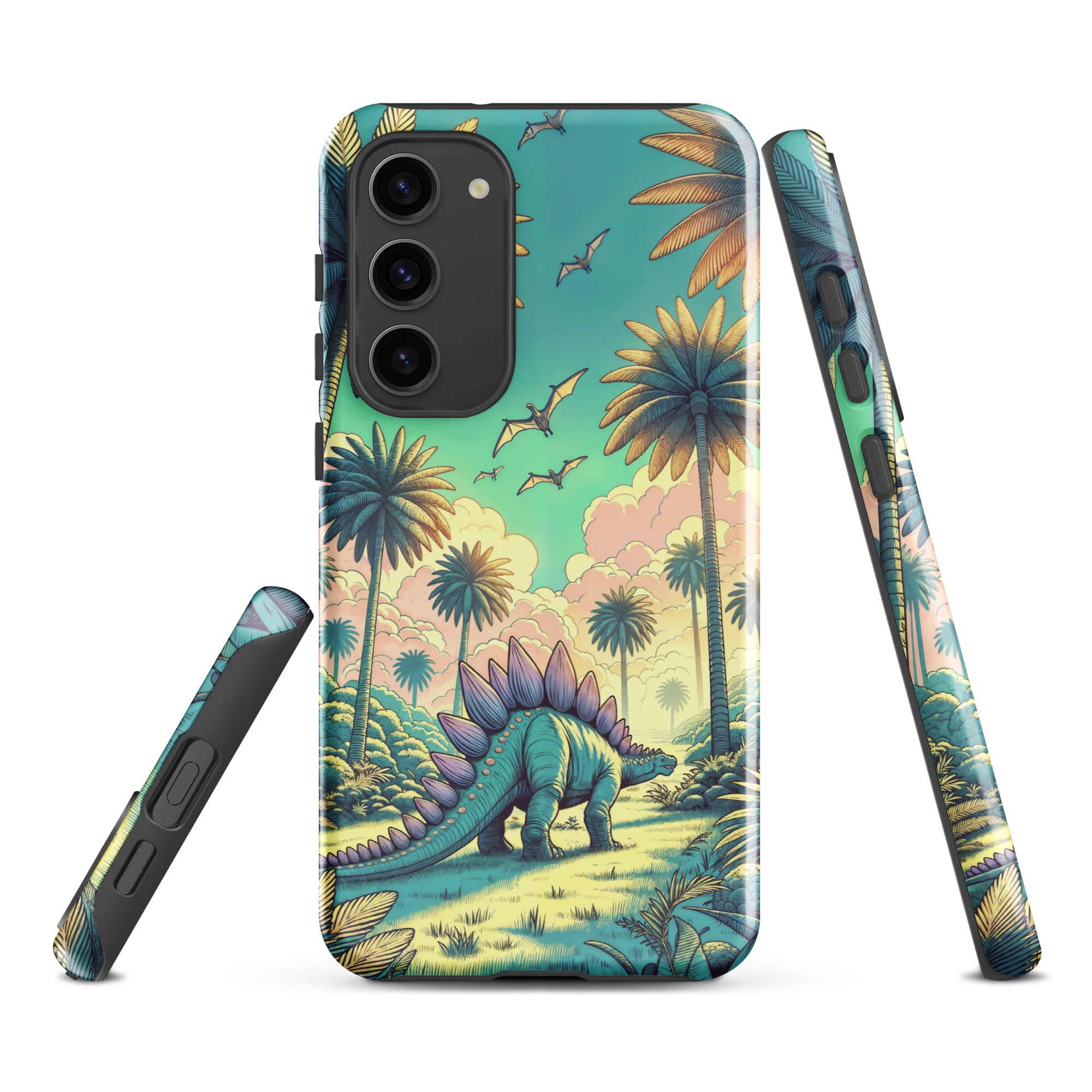 Serene Pastel Stegosaurus - Dinosaur Samsung Case