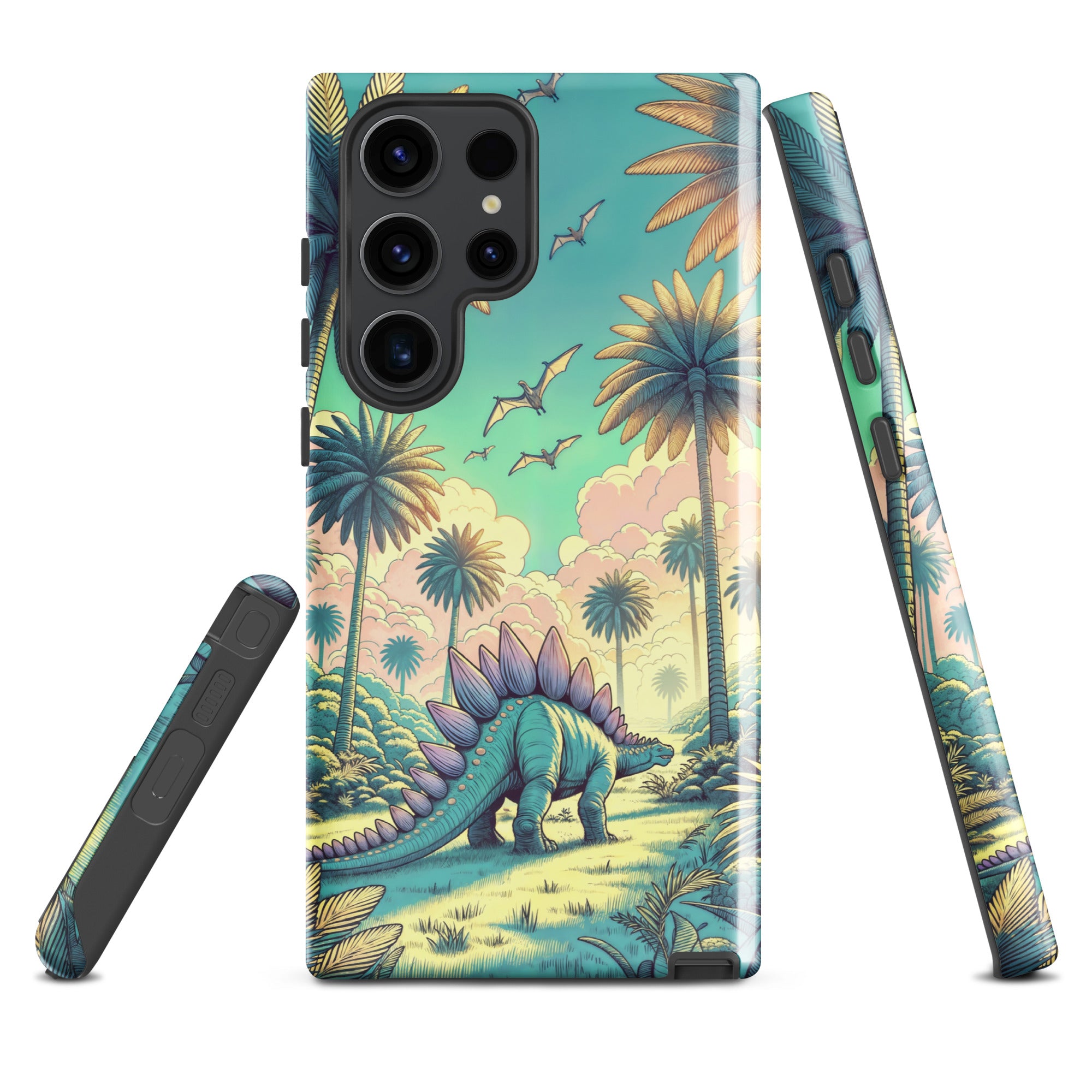 Serene Pastel Stegosaurus - Dinosaur Samsung Case