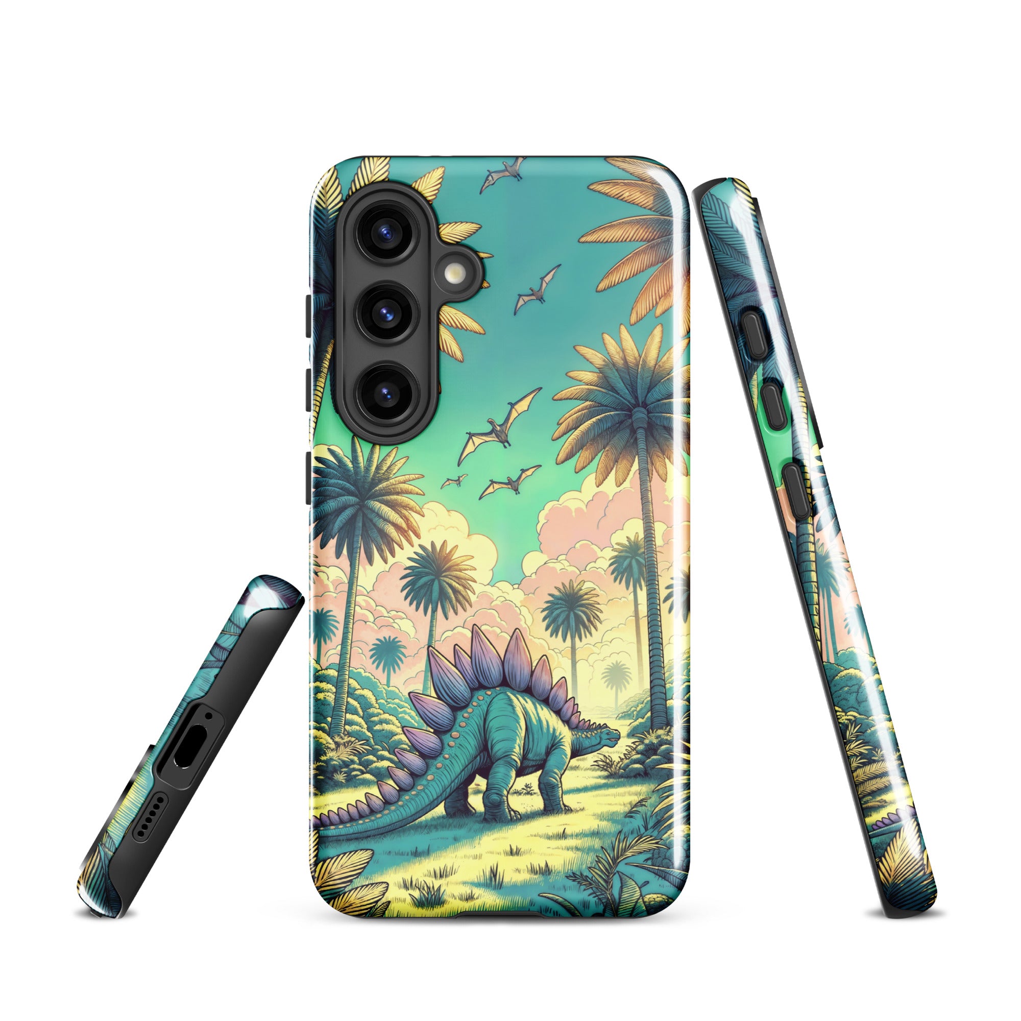 Serene Pastel Stegosaurus - Dinosaur Samsung Case