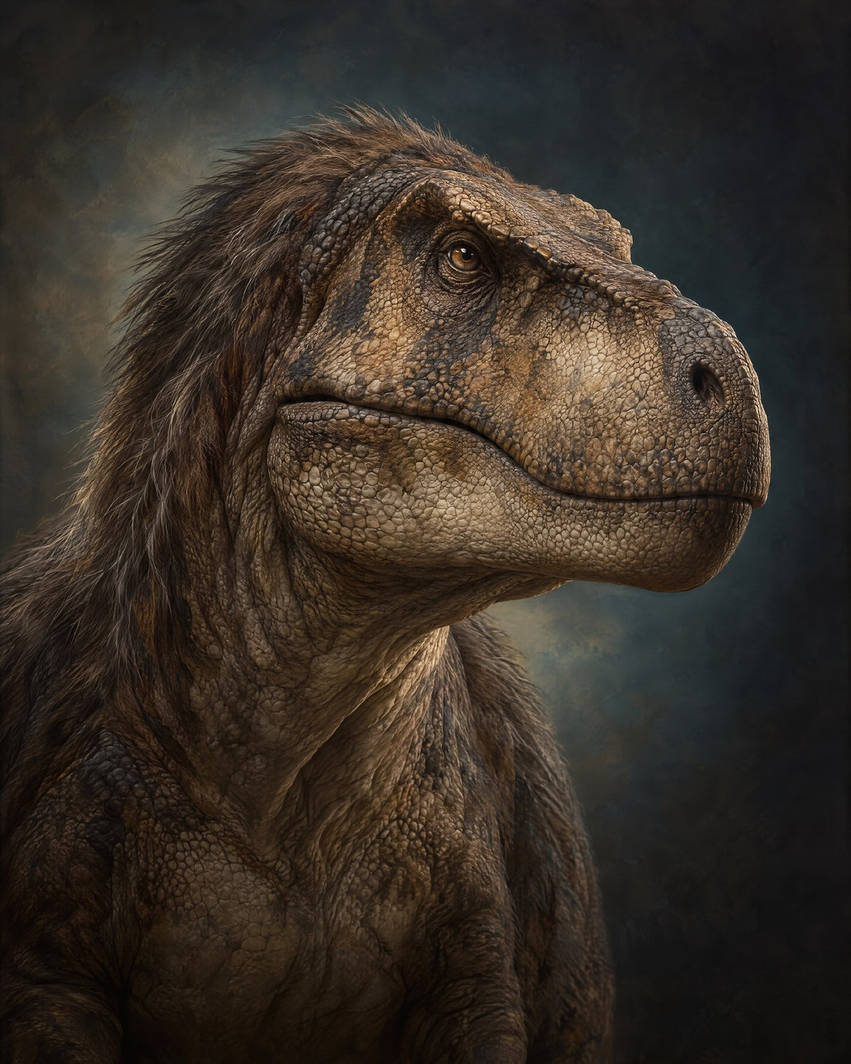 T-rex portrait dinosaur wall art printable