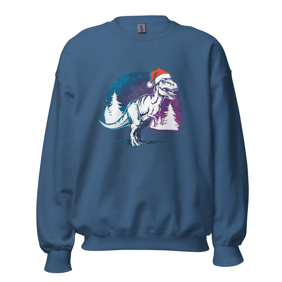 T-Rex Winter Forest - Dinosaur Sweatshirt