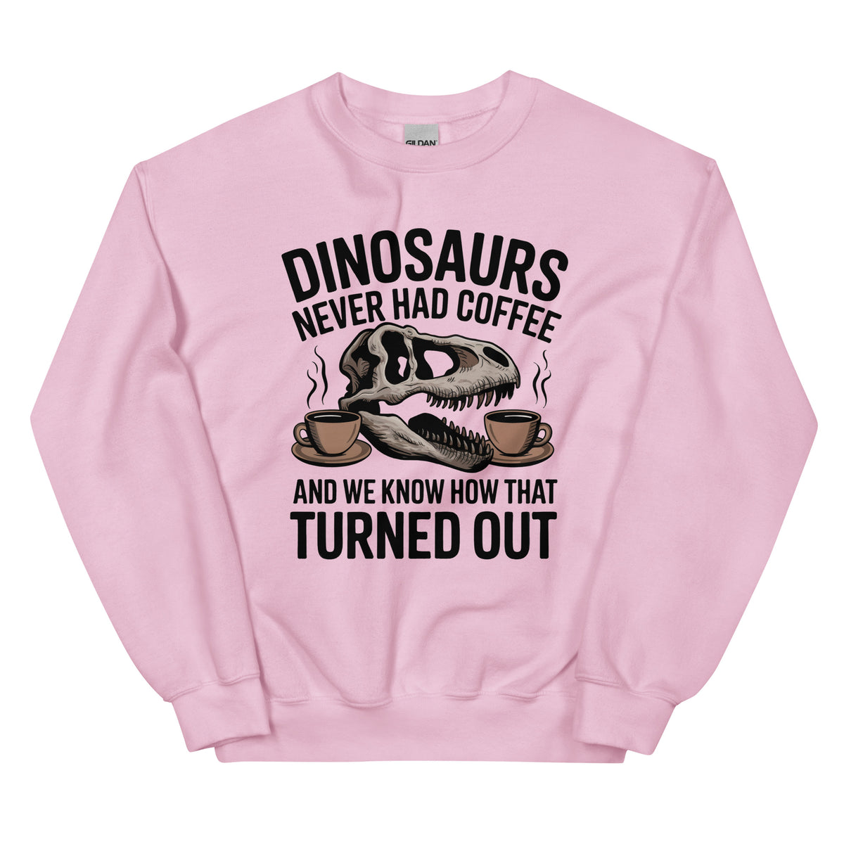 Dinosaurs Never Had Coffee - Dinosaur Sweatshirt