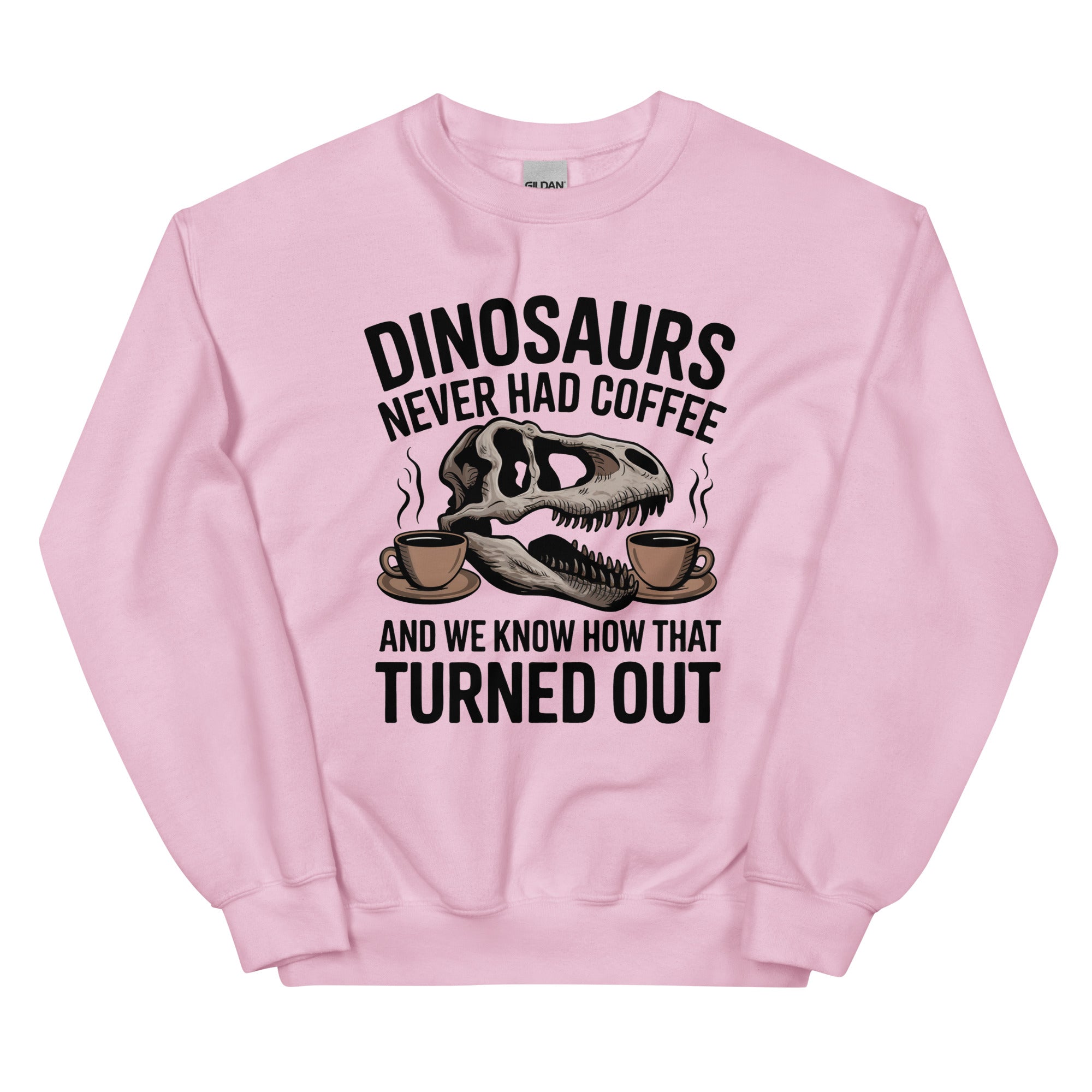 Dinosaurs Never Had Coffee - Dinosaur Sweatshirt