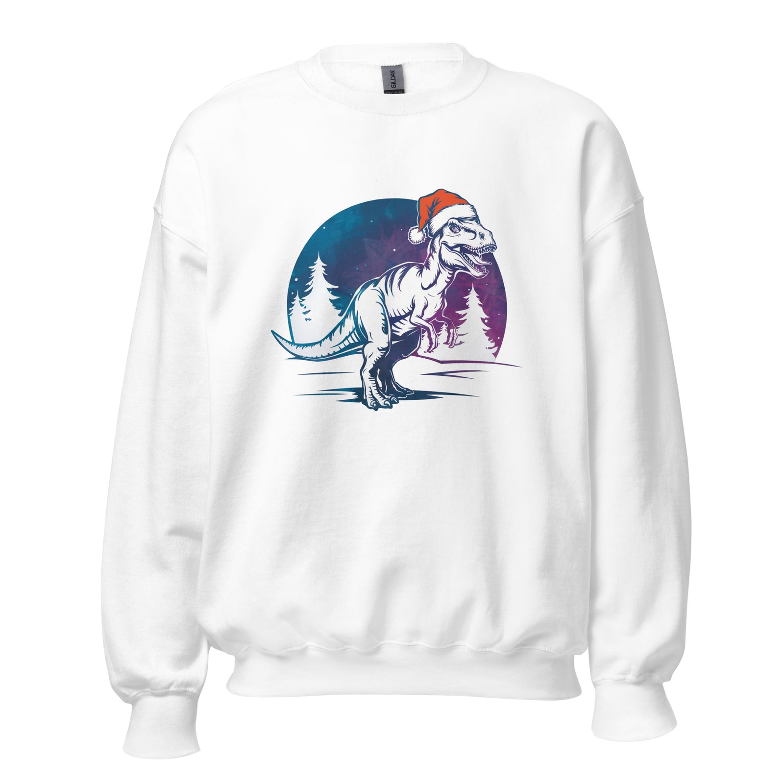 T-Rex Winter Forest - Dinosaur Sweatshirt